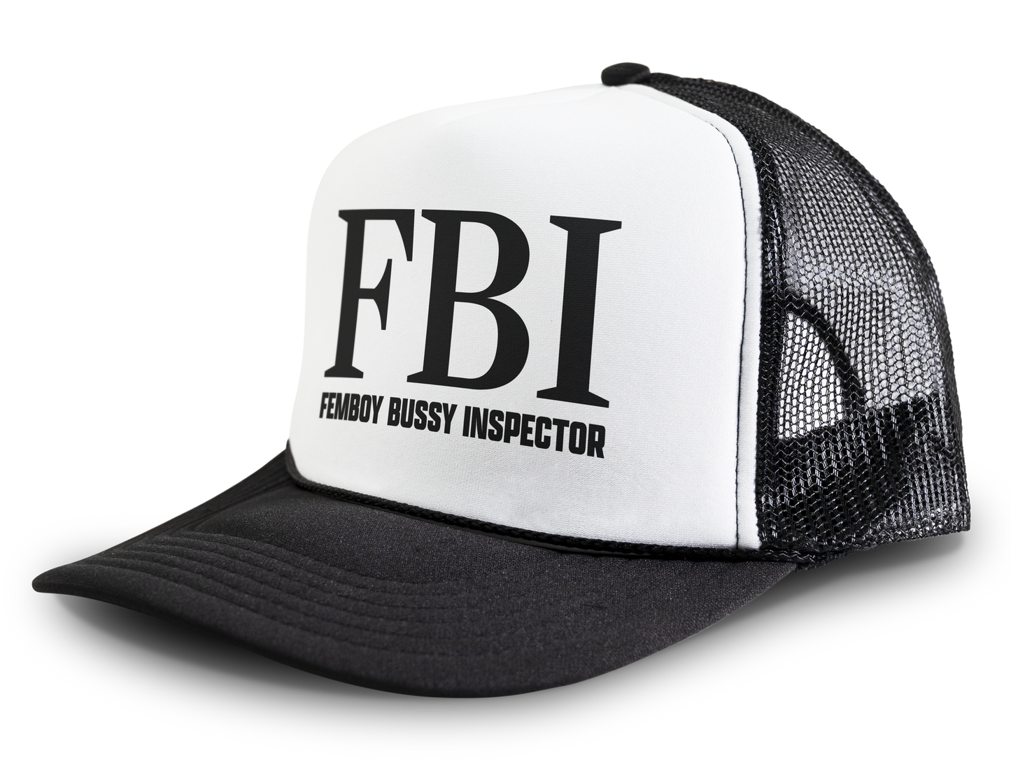 Femboy Bussy Inspector FBI Funny Gay Snapback Mesh Trucker Hat