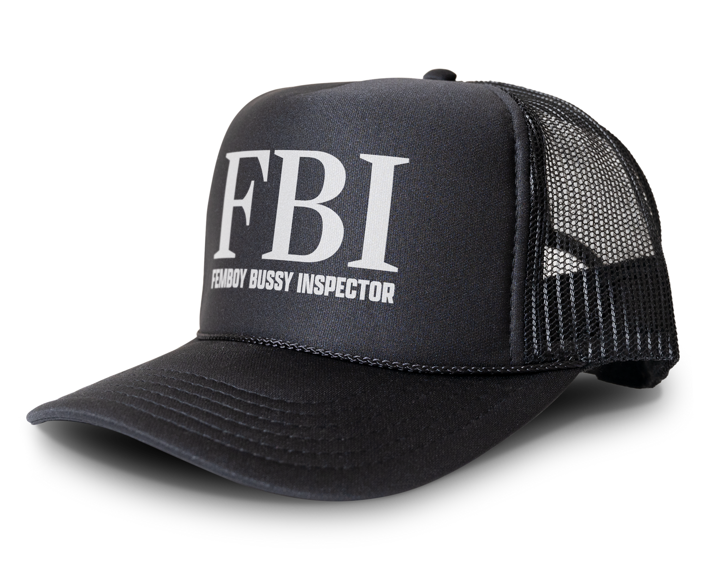 Femboy Bussy Inspector FBI Funny Gay Snapback Mesh Trucker Hat