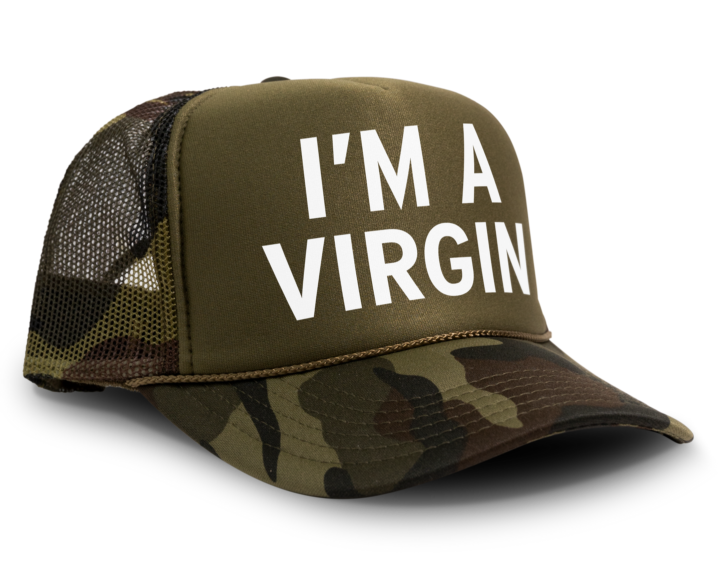 I'm A Virgin Funny Party Snapback Mesh Trucker Hat
