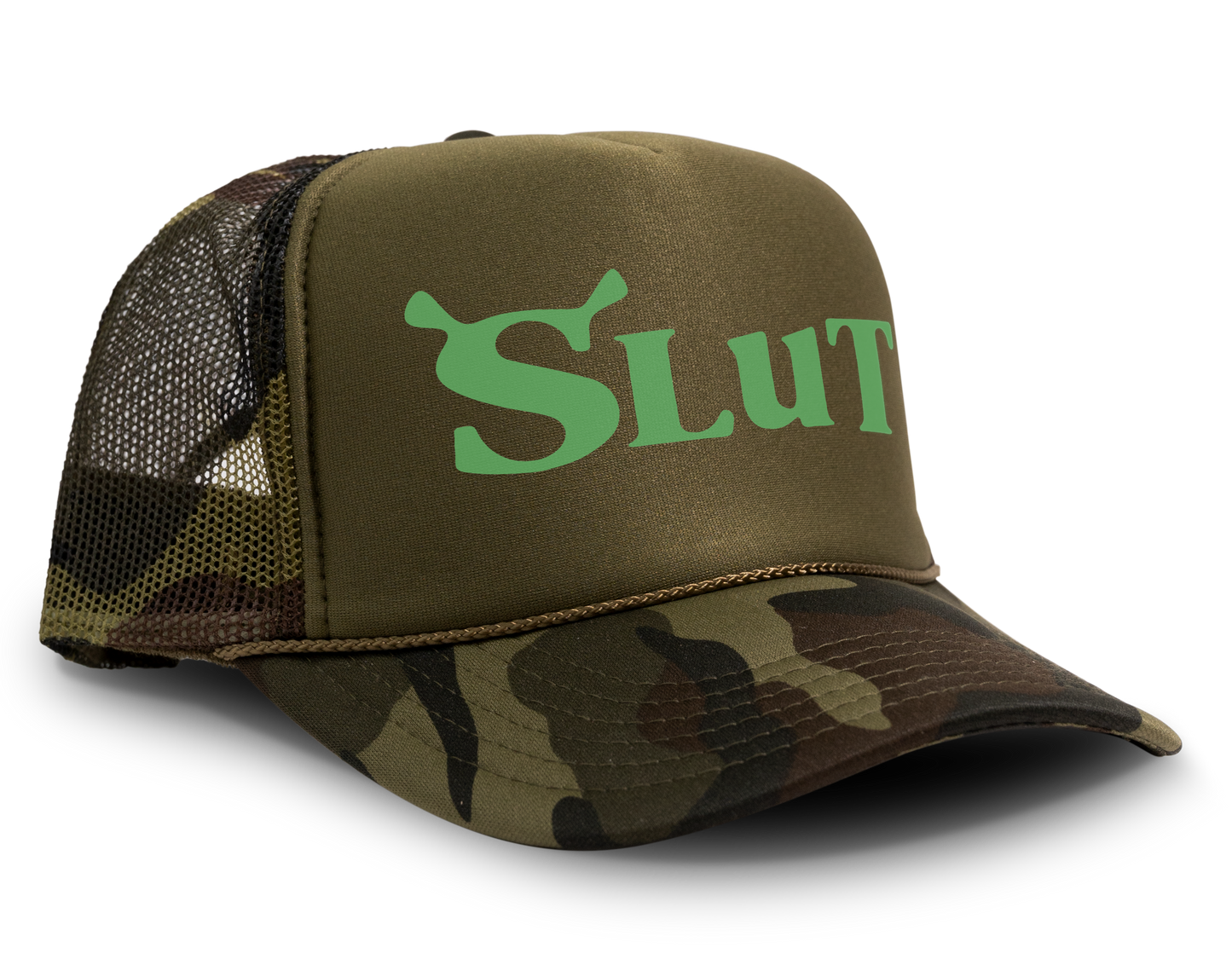 Shrek Slut Funny Raunchy Adult Humor Snapback Mesh Trucker Hat