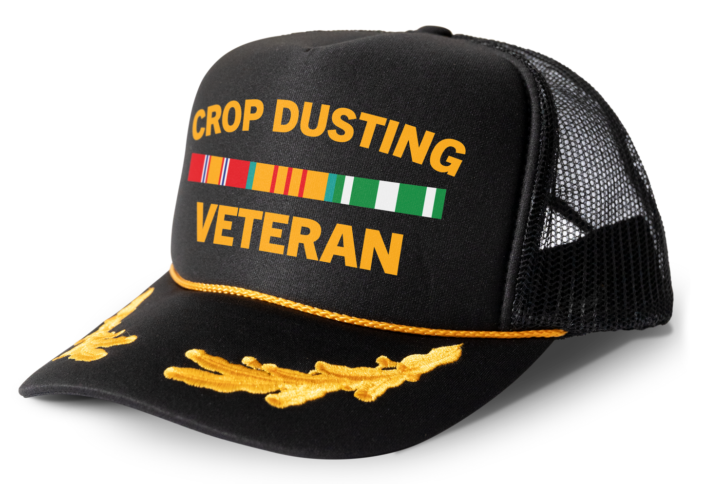 Crop Dusting Veteran Parody Funny Trucker Hat Mesh Snapback Cap