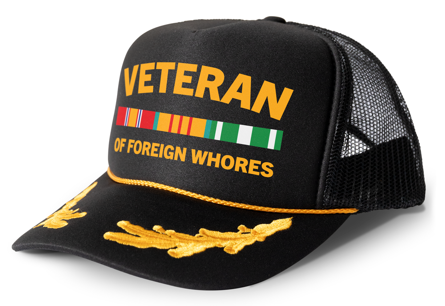 Veteran of Foreign Whores Parody Funny Trucker Hat Mesh Snapback Cap