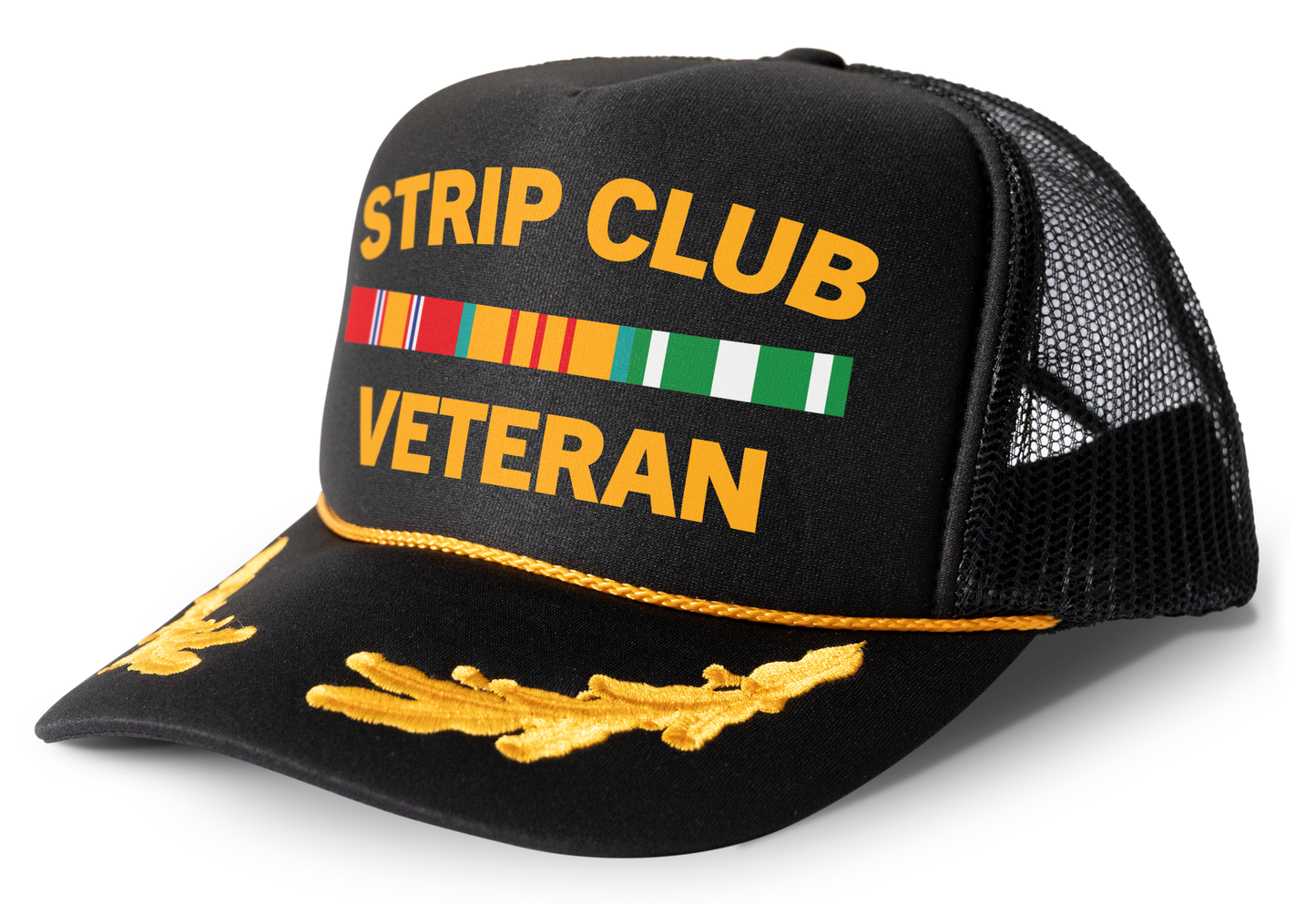 Strip Club Veteran Parody Funny Trucker Hat Mesh Snapback Cap