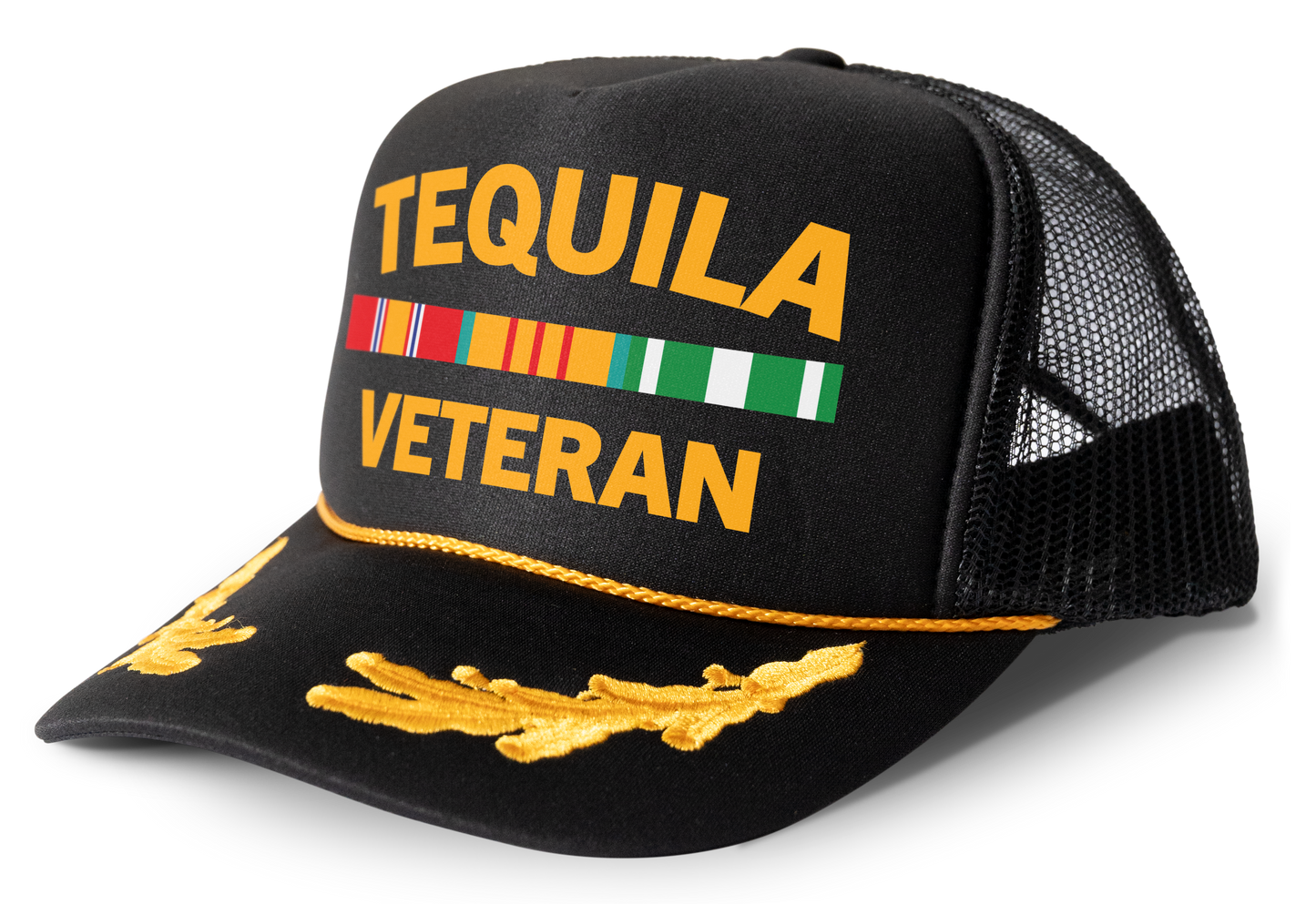 Tequila Veteran Parody Funny Trucker Hat Mesh Snapback Cap