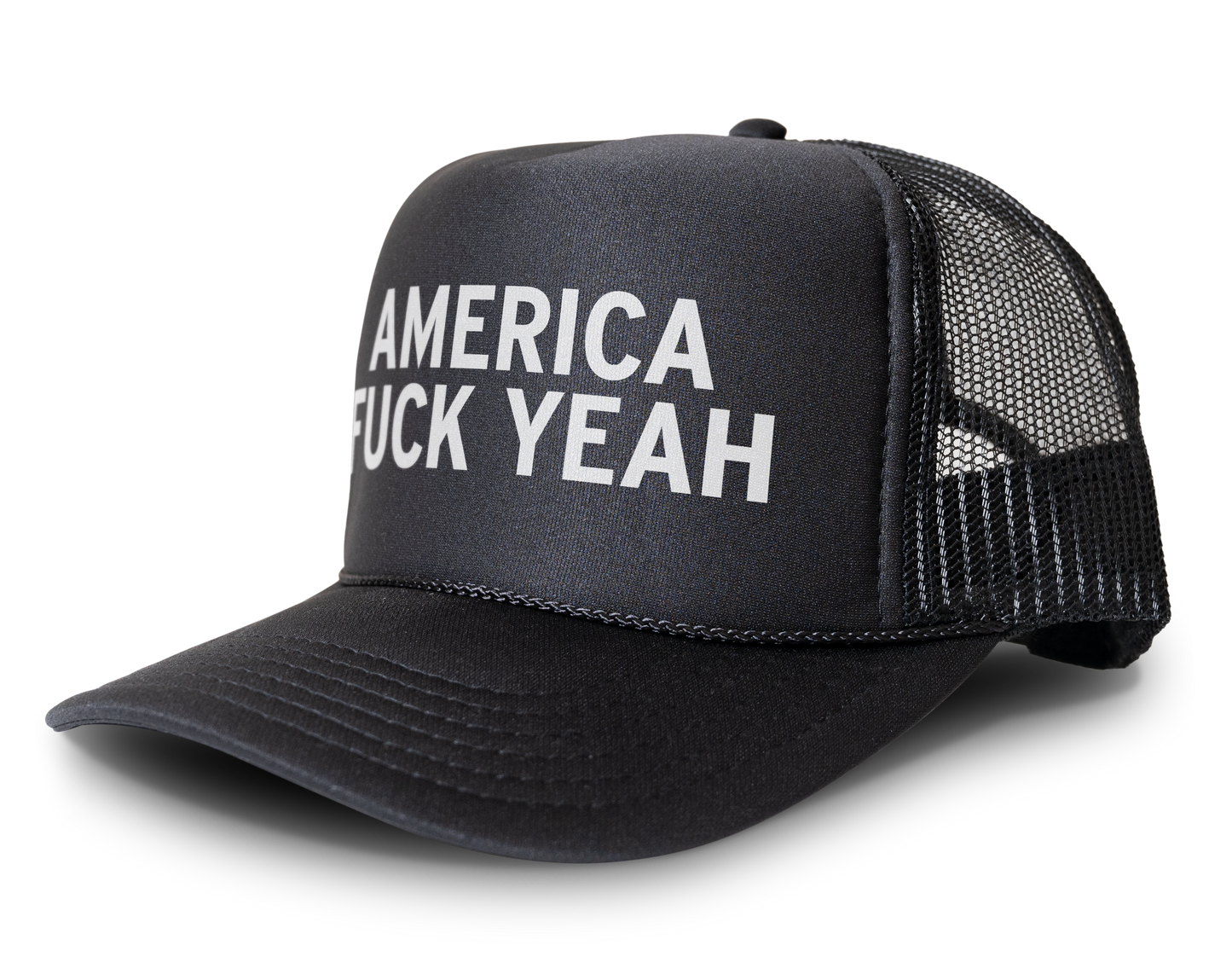 America Fuck Yeah Funny Party 4th of July Snapback Mesh Trucker Hat