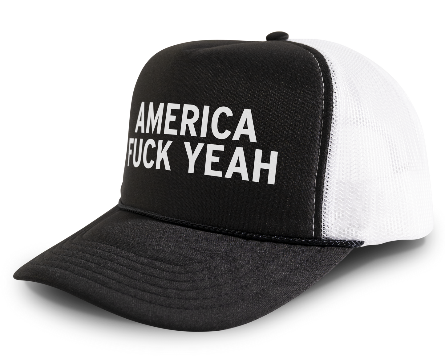 America Fuck Yeah Funny Party 4th of July Snapback Mesh Trucker Hat