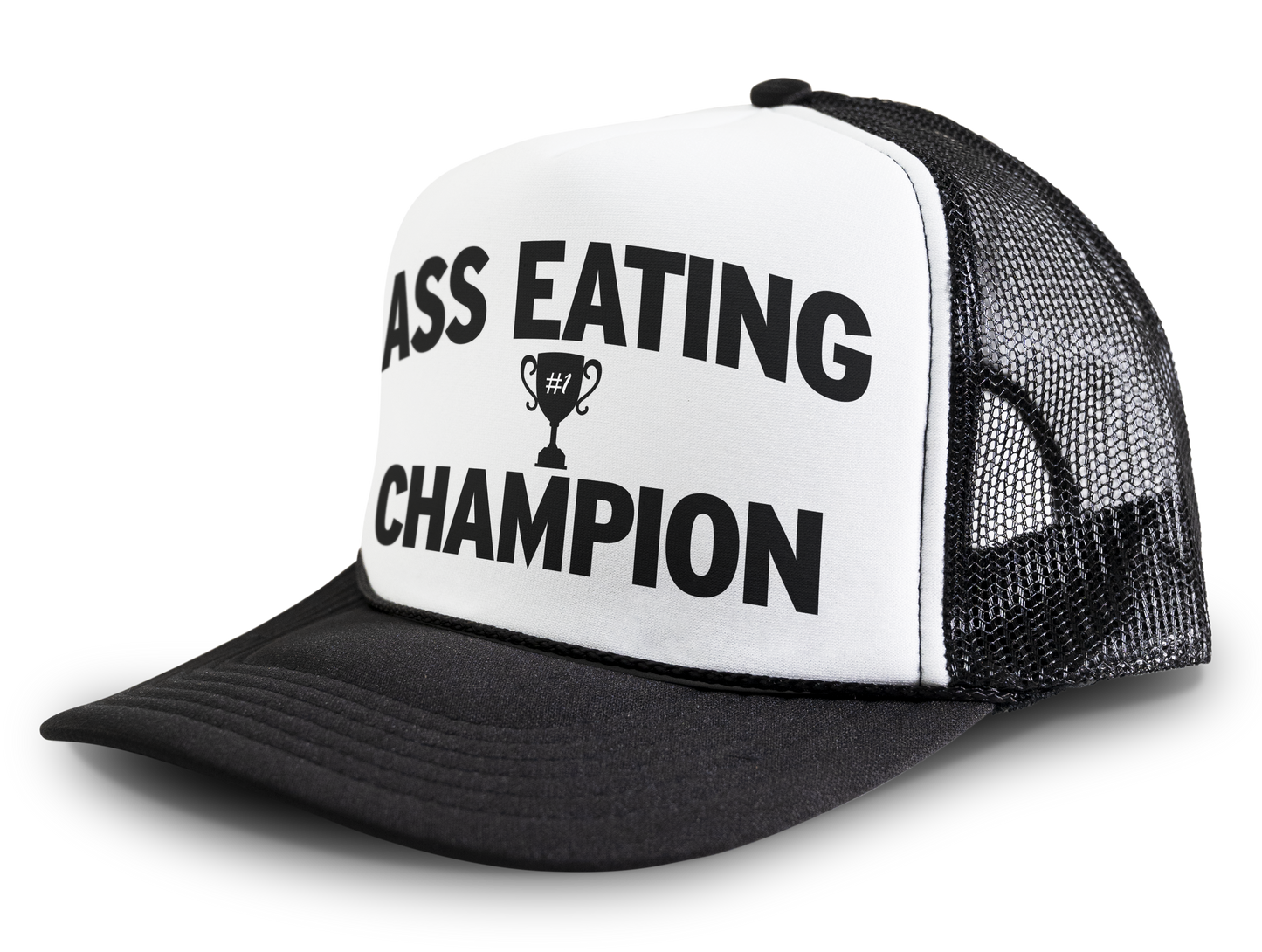 Ass Eating Champion Funny Party Snapback Mesh Trucker Hat