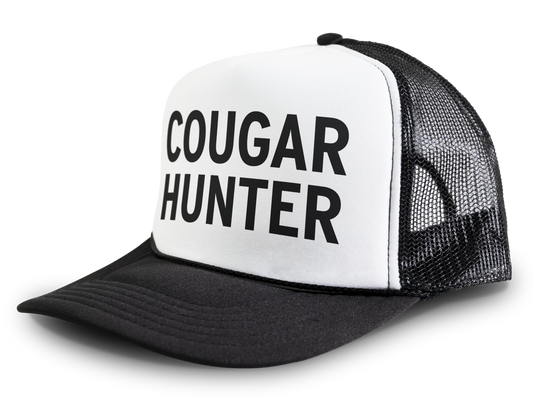 Cougar Hunter Funny Party Snapback Mesh Trucker Hat