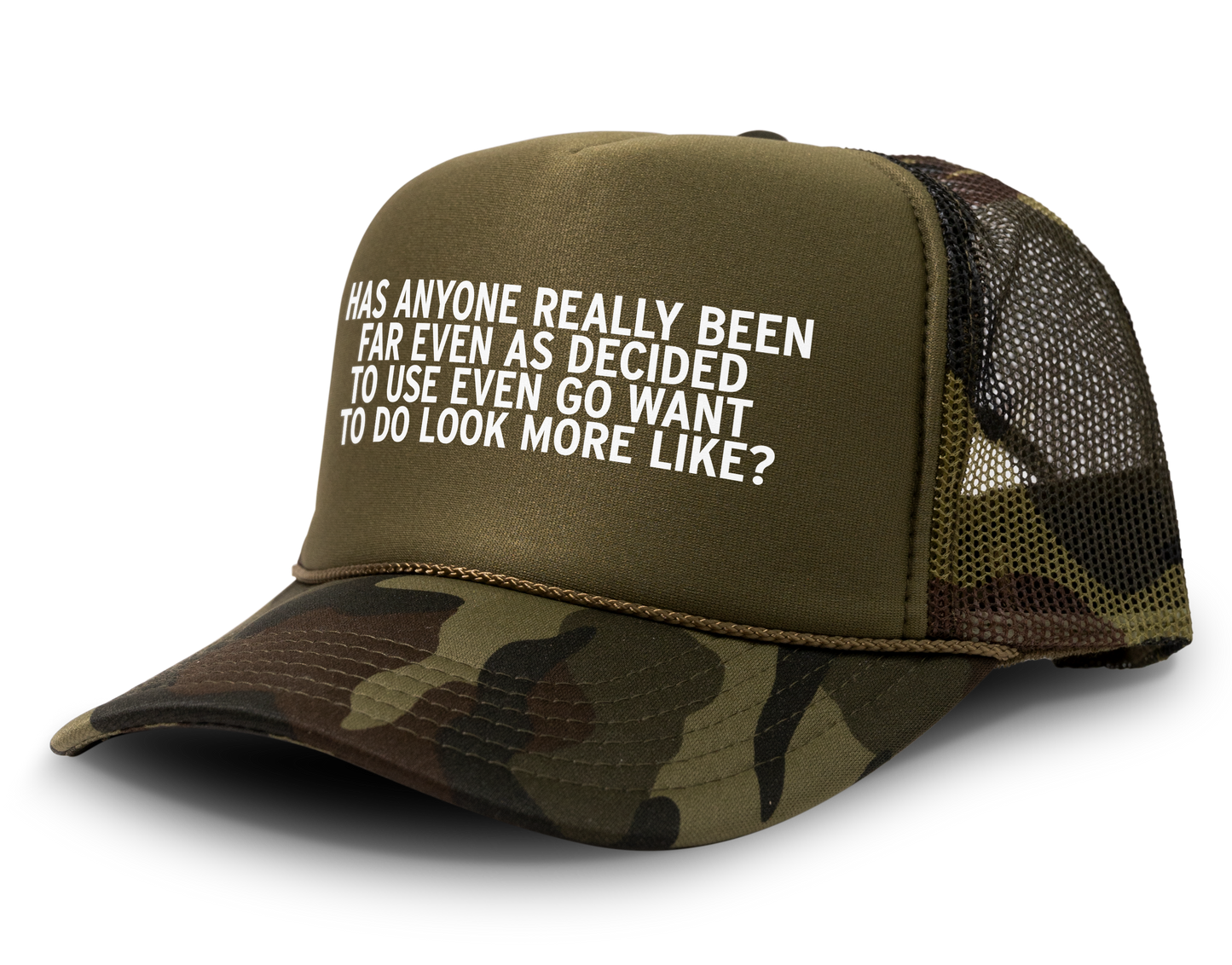 Has Anyone Really Been Far Even Funny Meme Snapback Mesh Trucker Hat