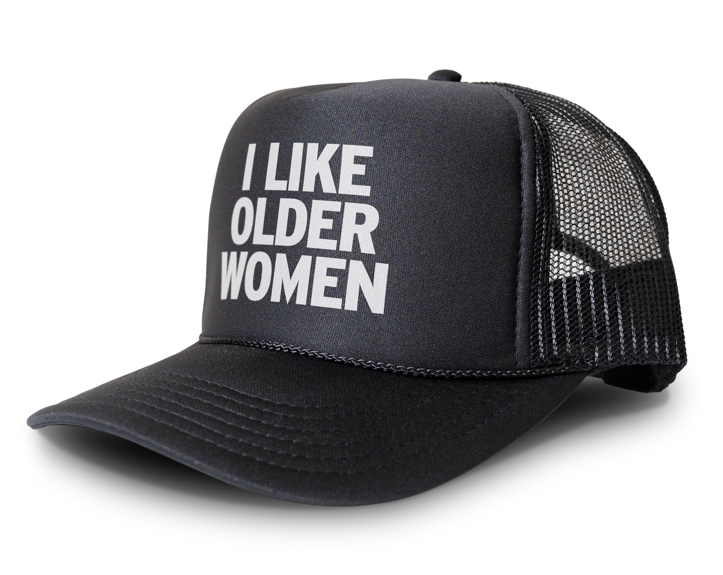 I Like Older Women Funny Party Snapback Mesh Trucker Hat