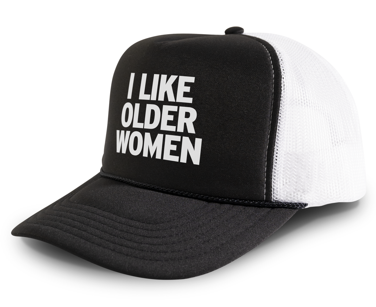 I Like Older Women Funny Party Snapback Mesh Trucker Hat
