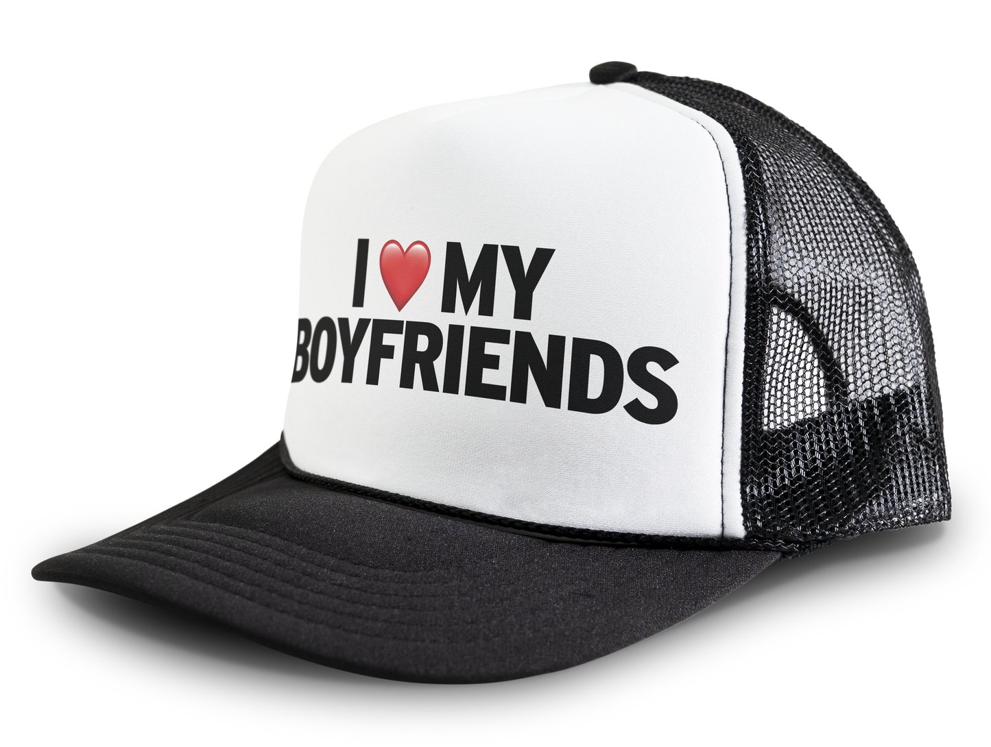I Love My Boyfriends Funny Party Snapback Mesh Trucker Hat