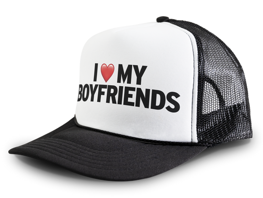 I Love My Boyfriends Funny Party Snapback Mesh Trucker Hat