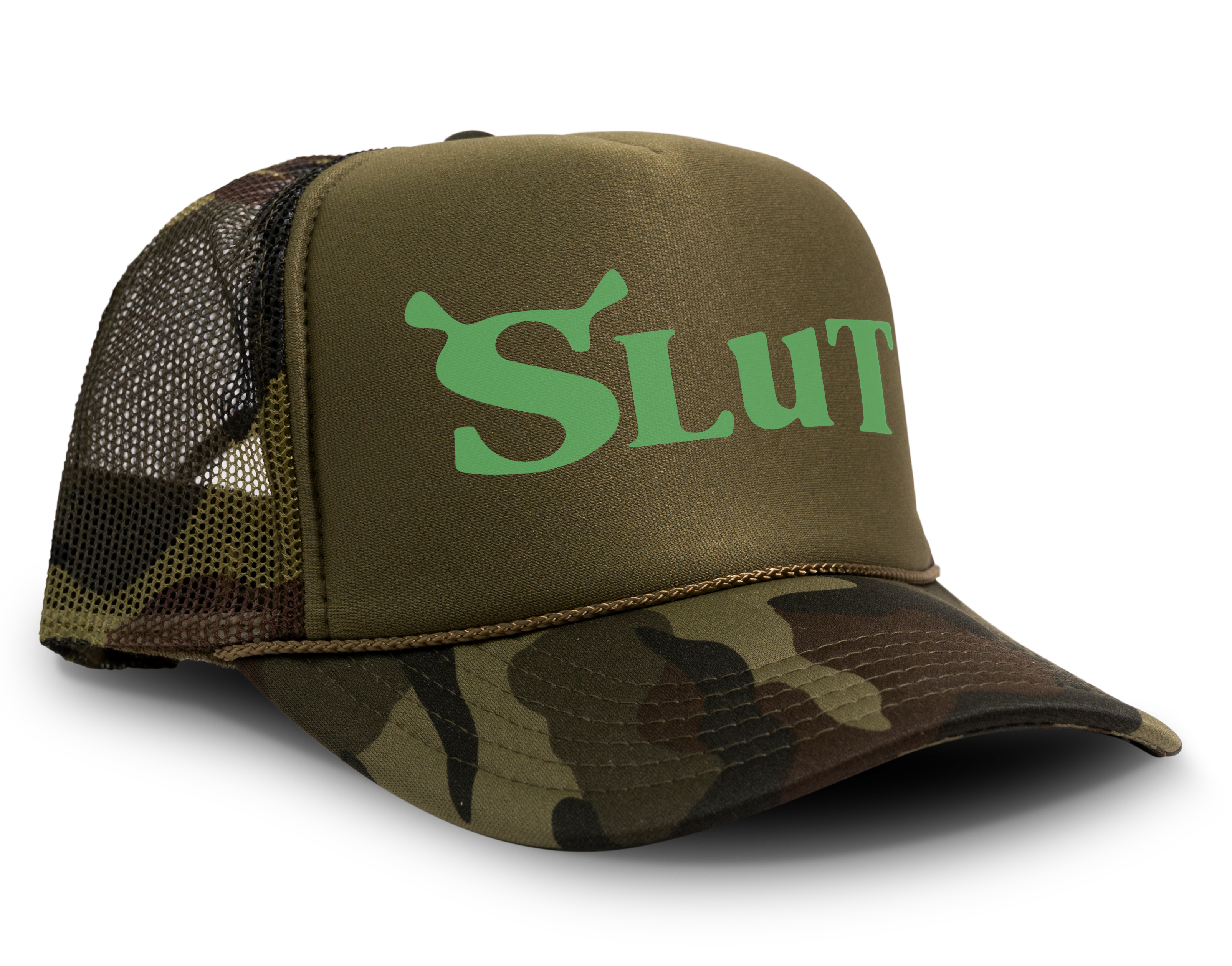 Shrek Slut Funny Raunchy Adult Humor Snapback Mesh Trucker Hat