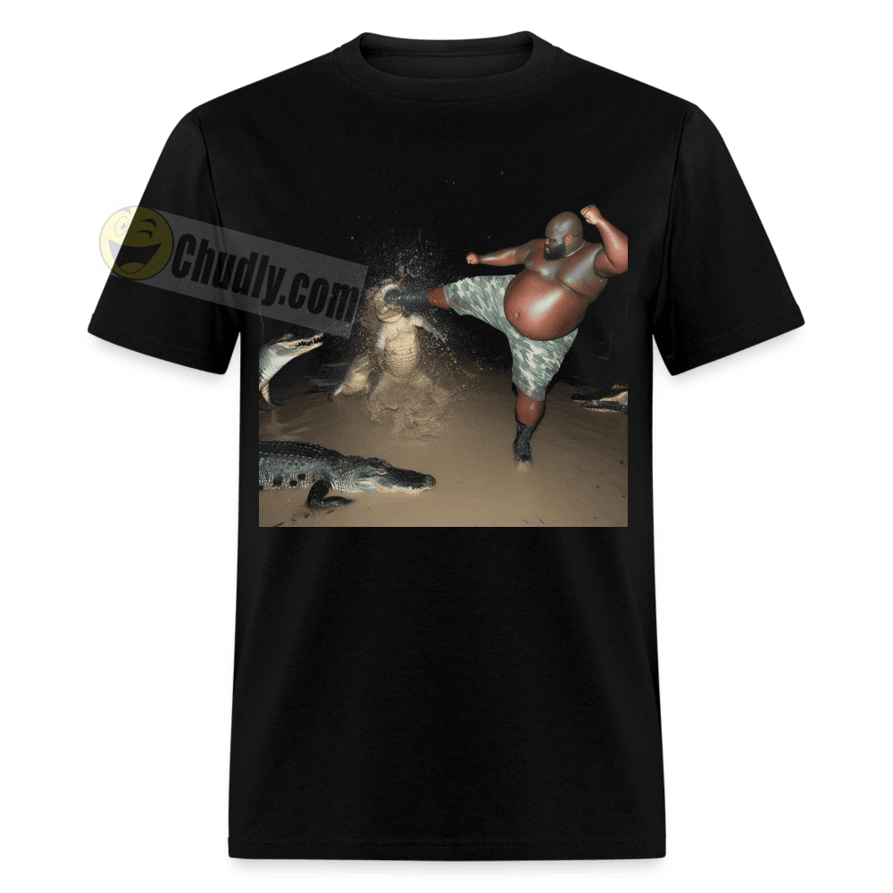 Alligator Kick Man Unisex Classic T-Shirt - black