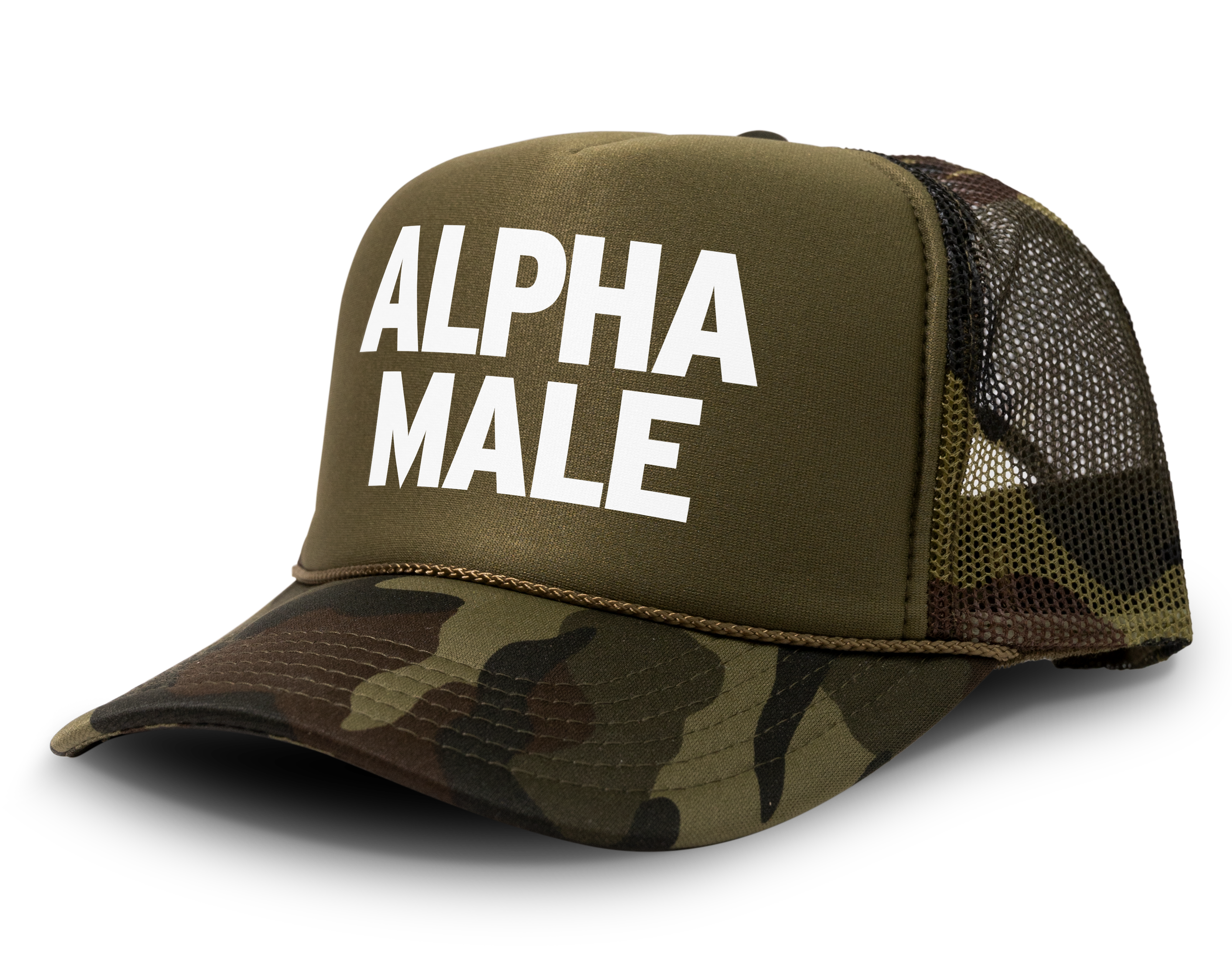 Alpha Male Snapback Mesh Trucker Hat