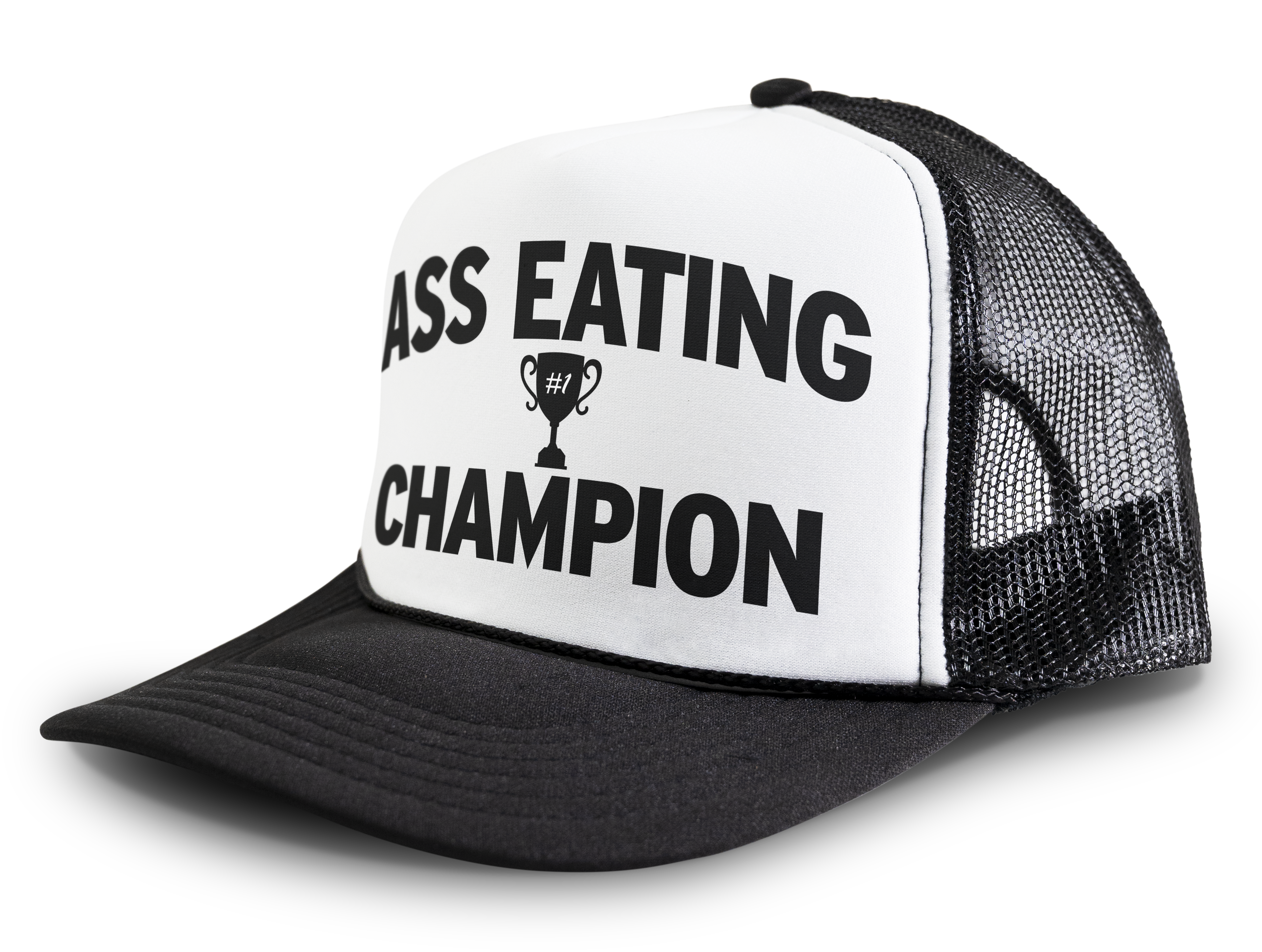 Ass Eating Champion Funny Party Snapback Mesh Trucker Hat