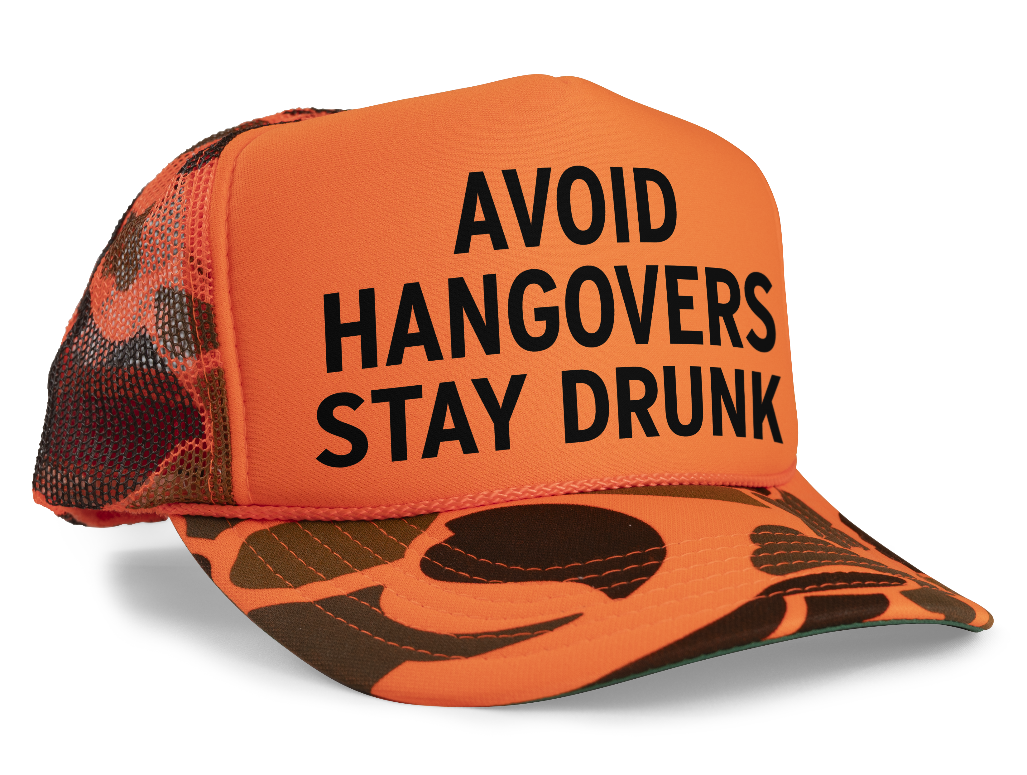 Avoid Hangovers - Stay Drunk Funny Party Snapback Mesh Trucker Hat