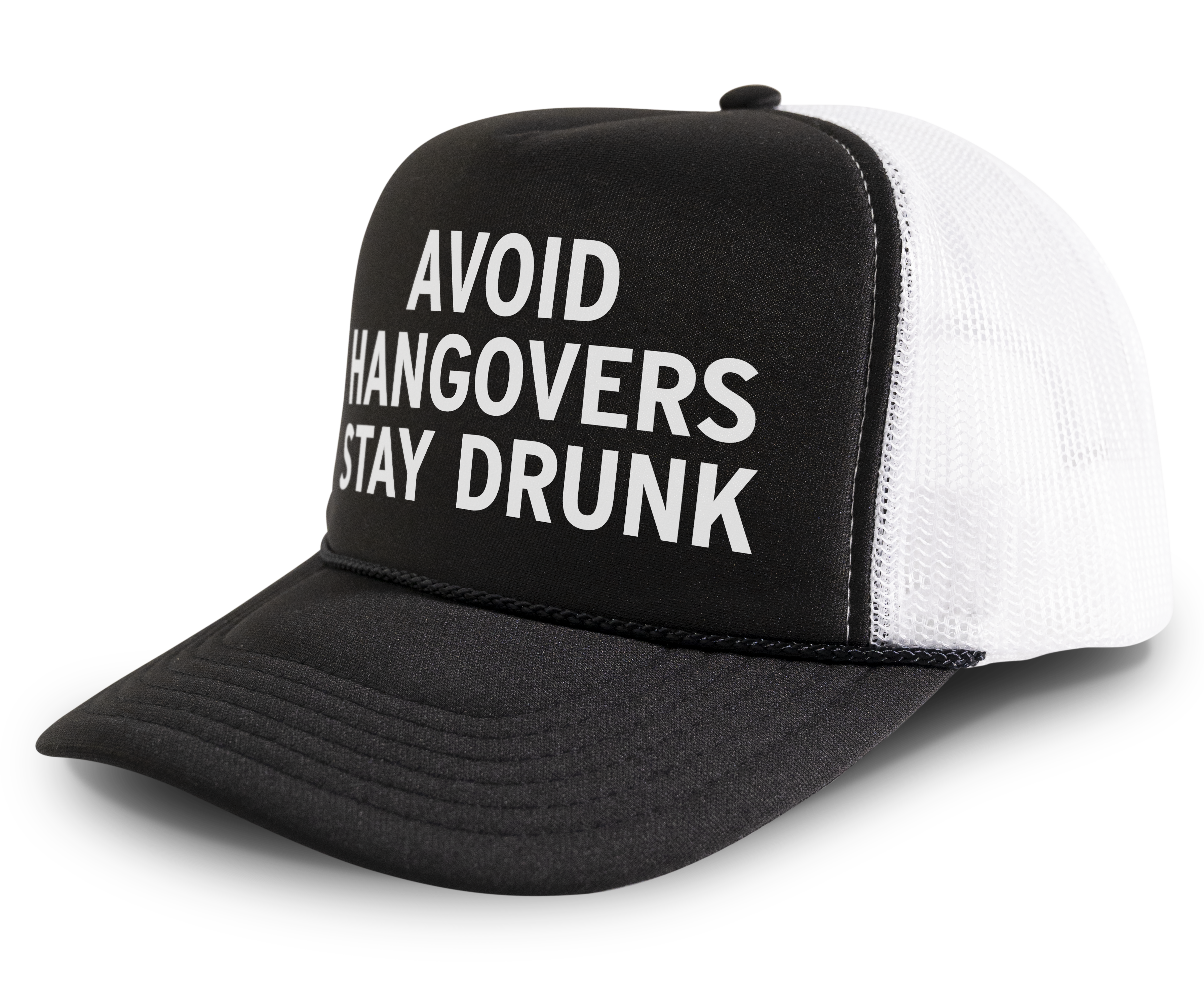 Avoid Hangovers - Stay Drunk Funny Party Snapback Mesh Trucker Hat