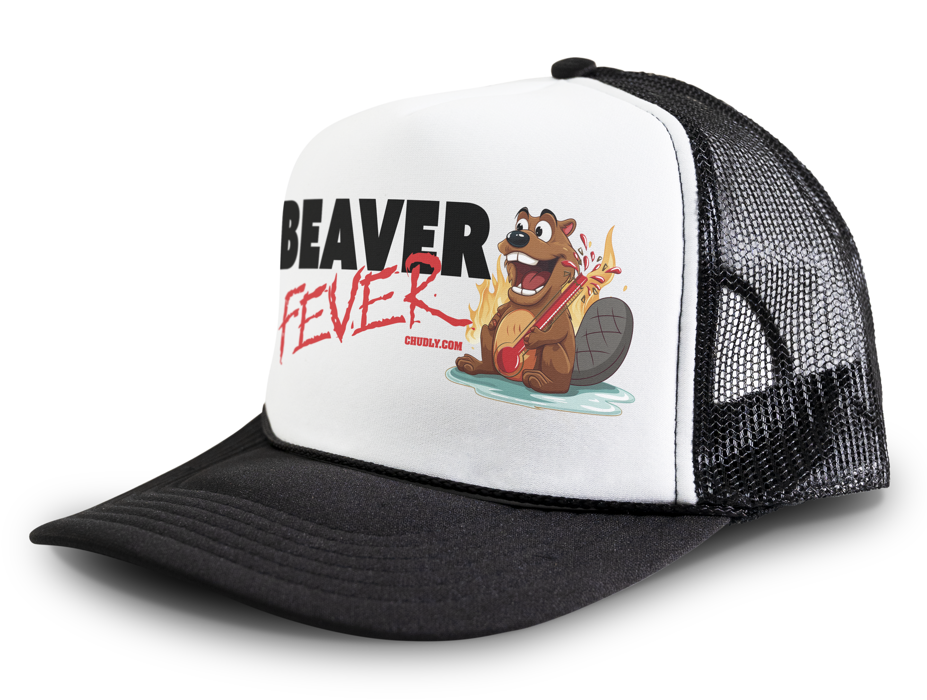 Beaver Fever Funny Party Snapback Mesh Trucker Hat