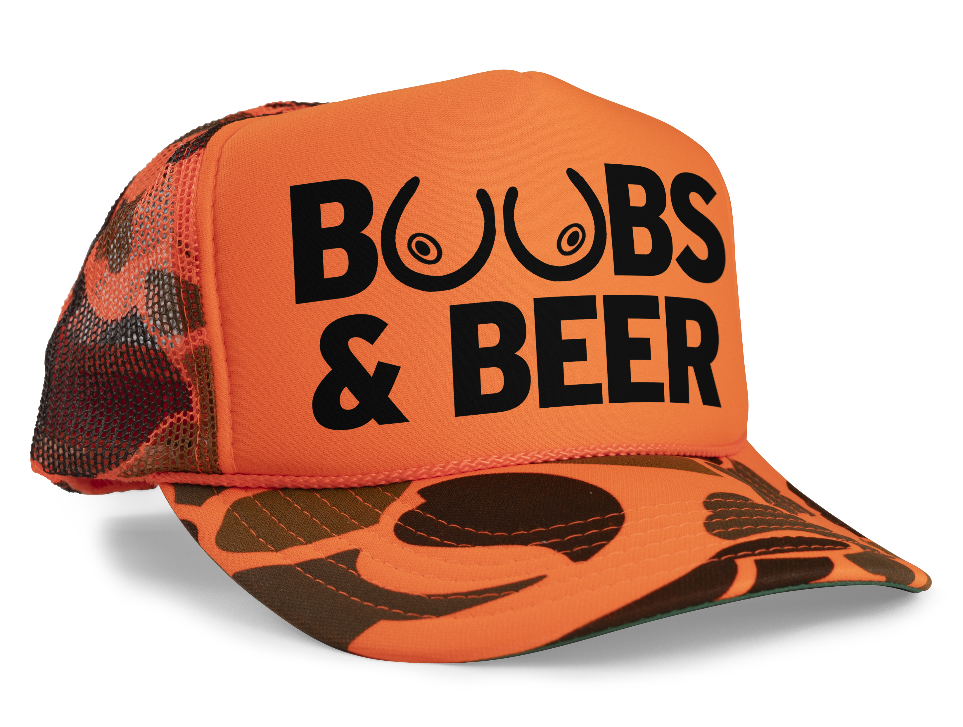 Boobs and Beer Funny Drinking Hat Party Snapback Mesh Trucker Hat