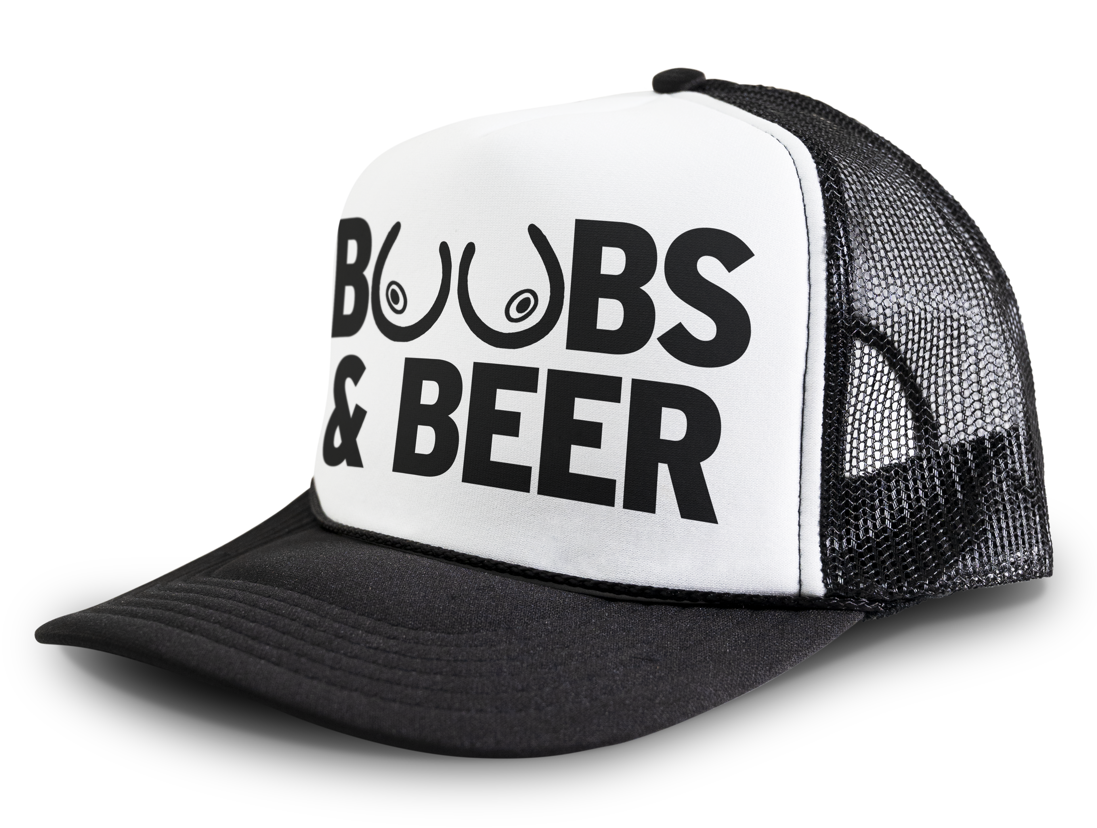 Boobs and Beer Funny Drinking Hat Party Snapback Mesh Trucker Hat