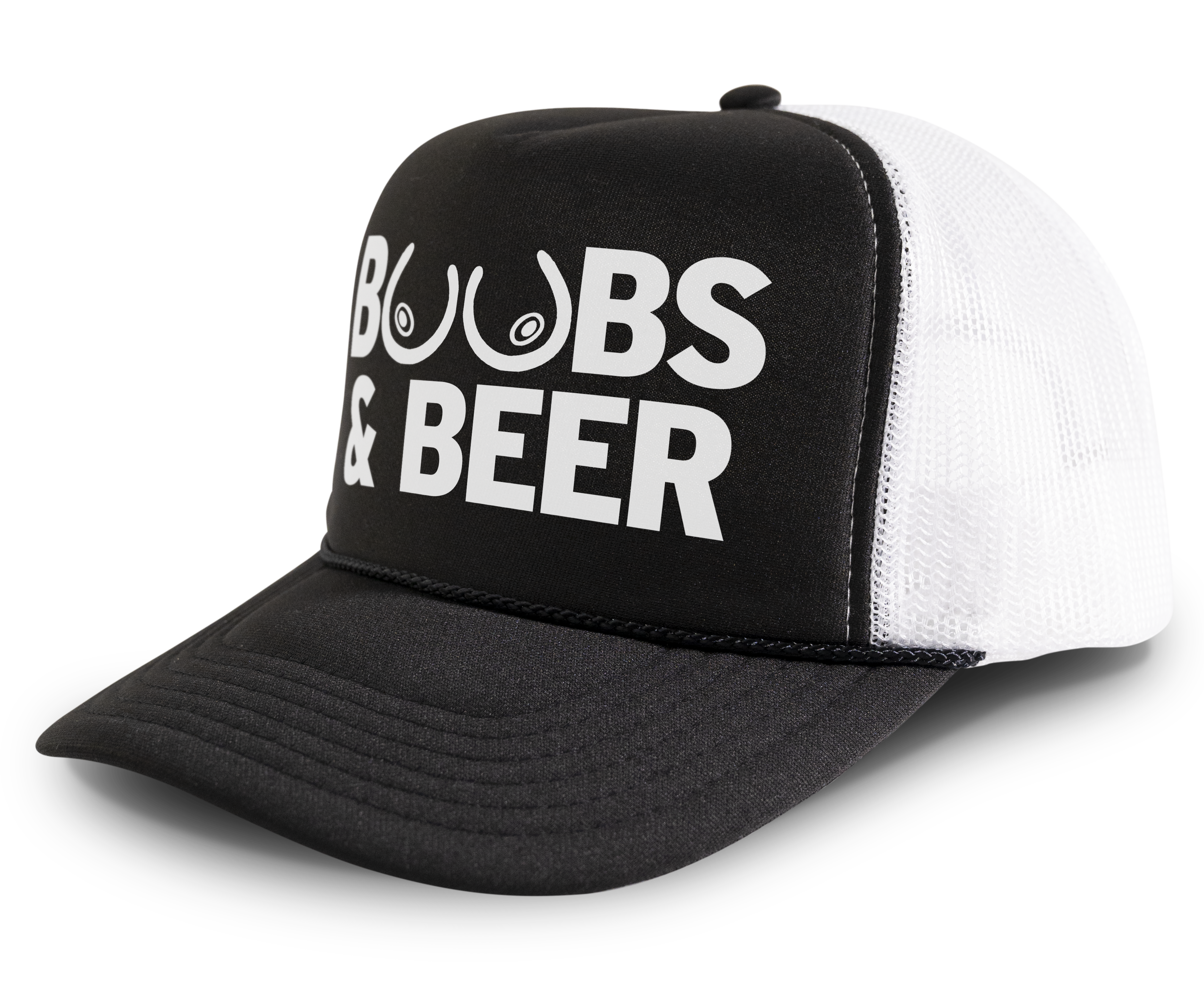 Boobs and Beer Funny Drinking Hat Party Snapback Mesh Trucker Hat