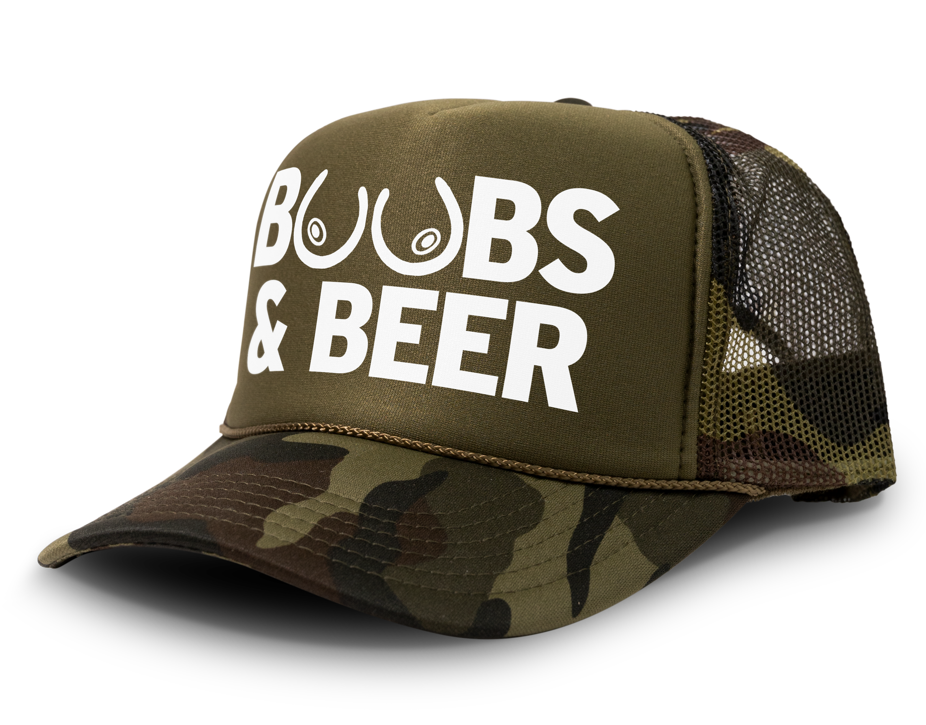 Boobs and Beer Funny Drinking Hat Party Snapback Mesh Trucker Hat