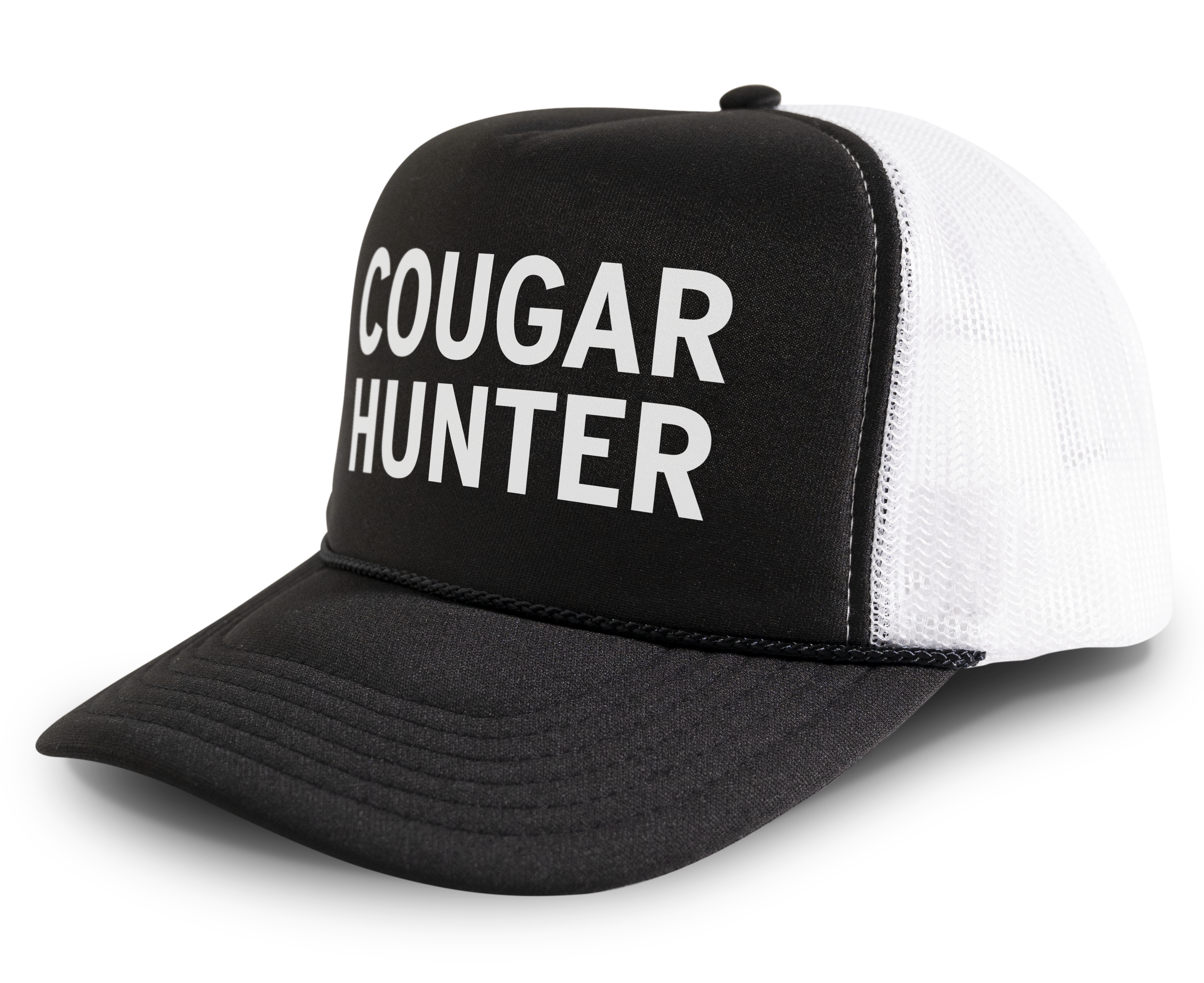 Cougar Hunter Funny Party Snapback Mesh Trucker Hat