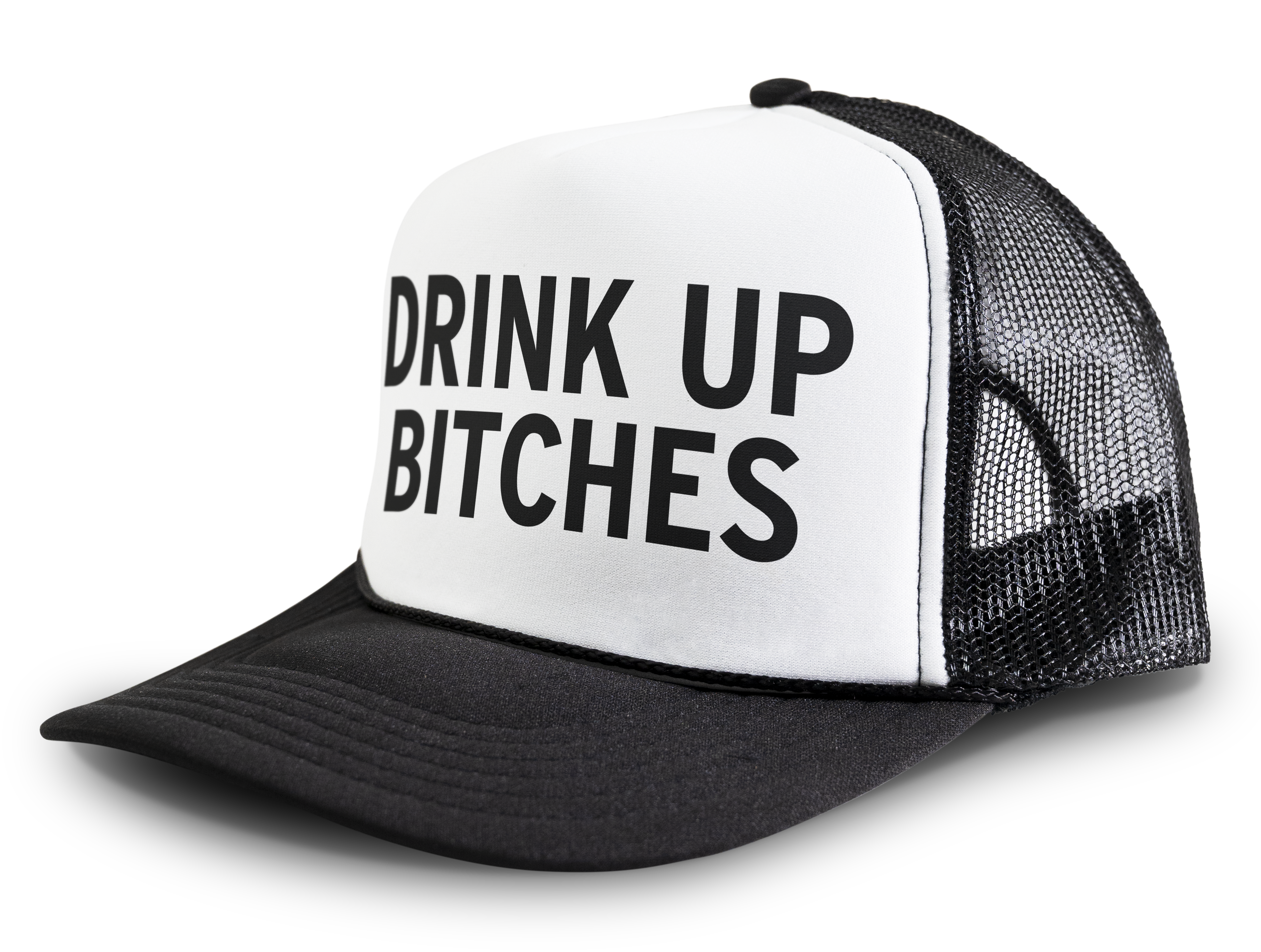 Drink Up Bitches Funny Party Snapback Mesh Trucker Hat