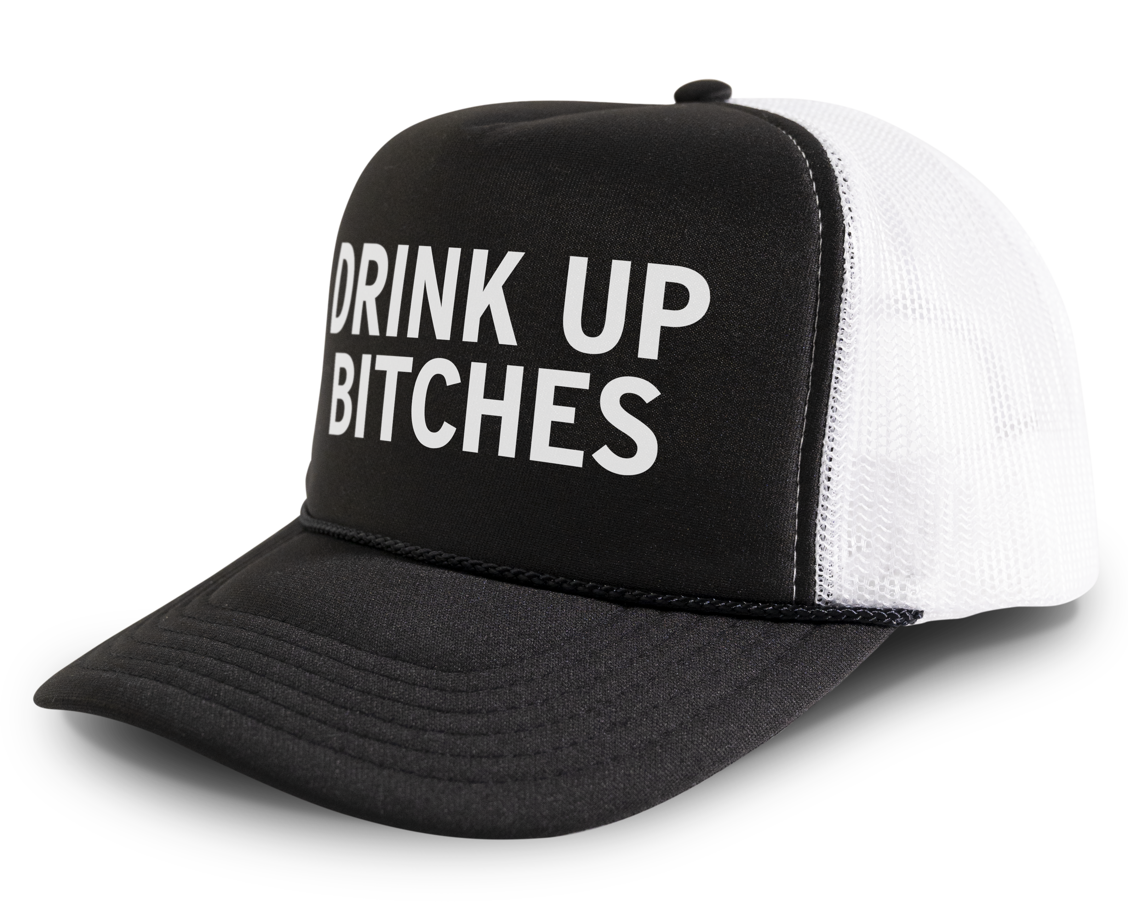 Drink Up Bitches Funny Party Snapback Mesh Trucker Hat