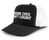 Drunk Cigs Don't Count Funny Party Snapback Mesh Trucker Hat