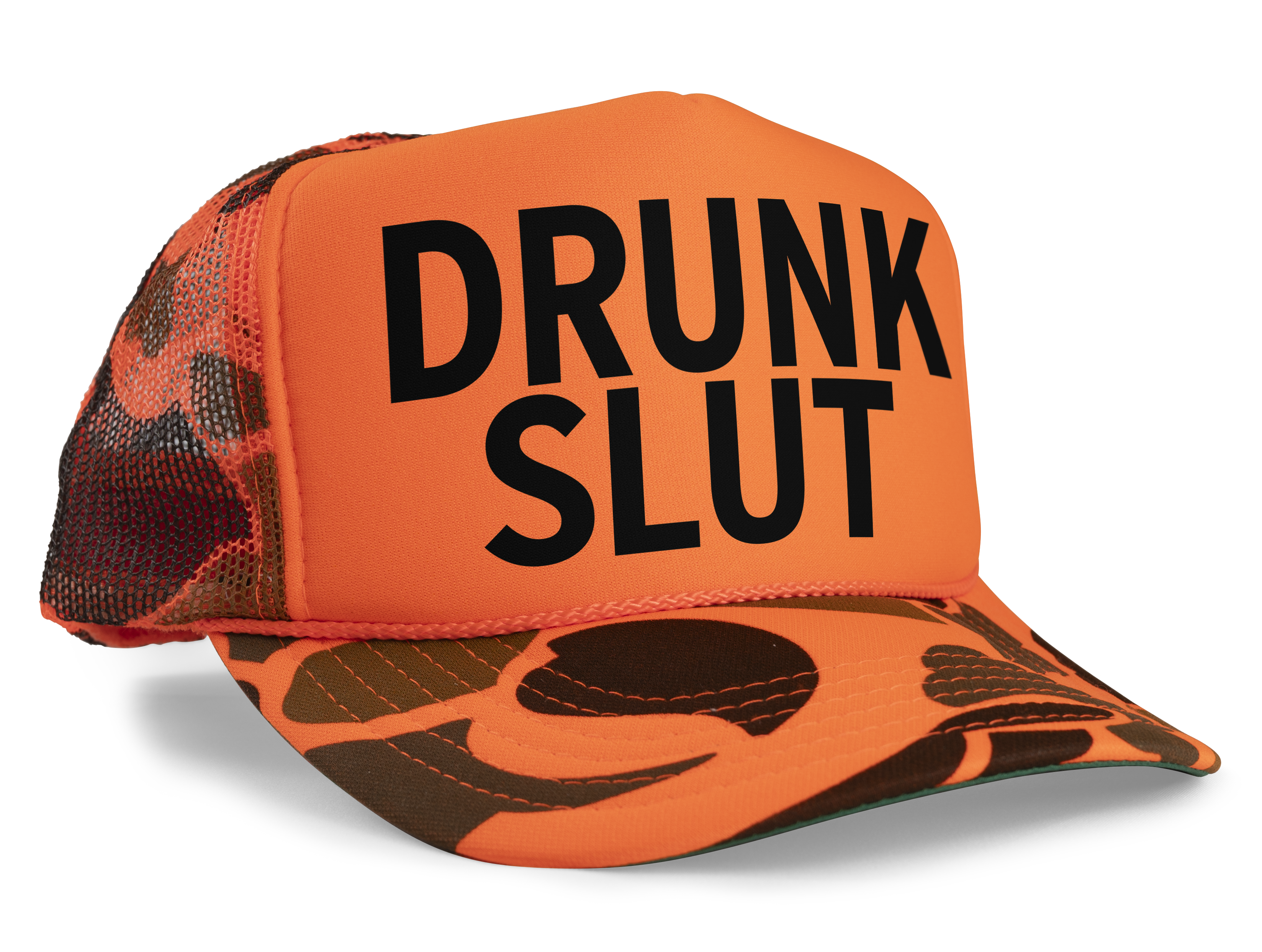 Drunk Slut Funny Party Snapback Mesh Trucker Hat