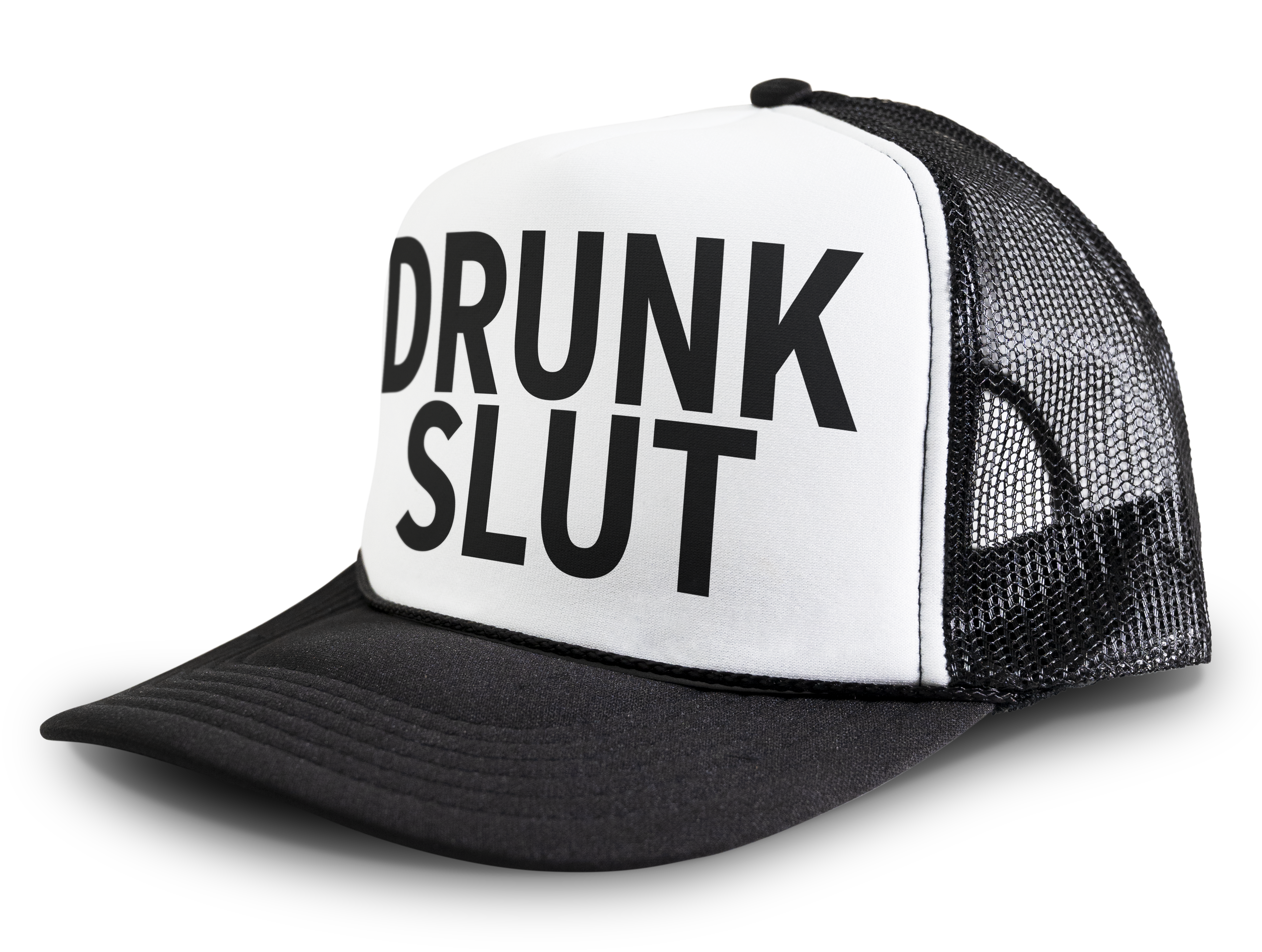 Drunk Slut Funny Party Snapback Mesh Trucker Hat