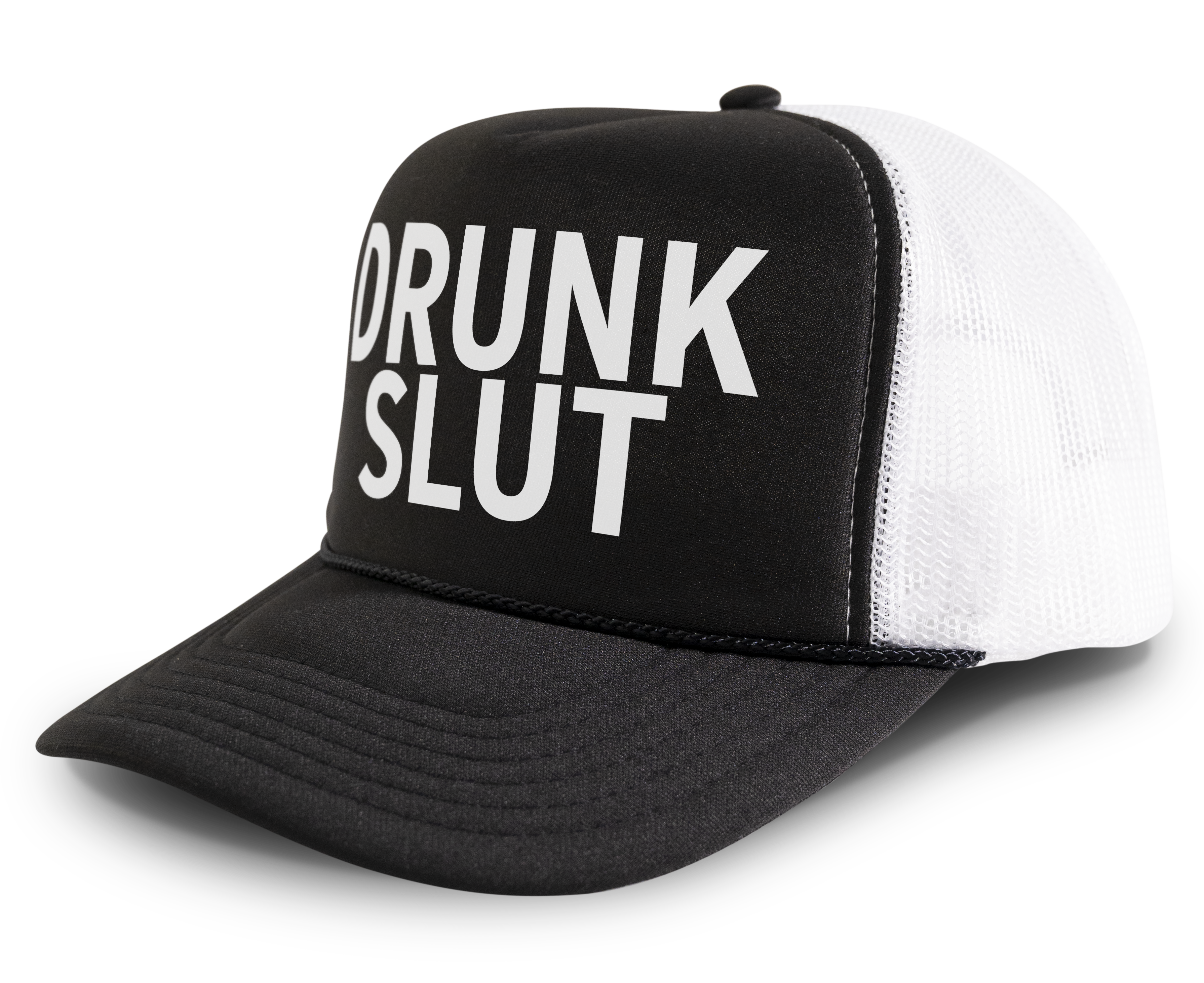 Drunk Slut Funny Party Snapback Mesh Trucker Hat