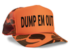 Dump Em Out Funny Party Snapback Mesh Trucker Hat