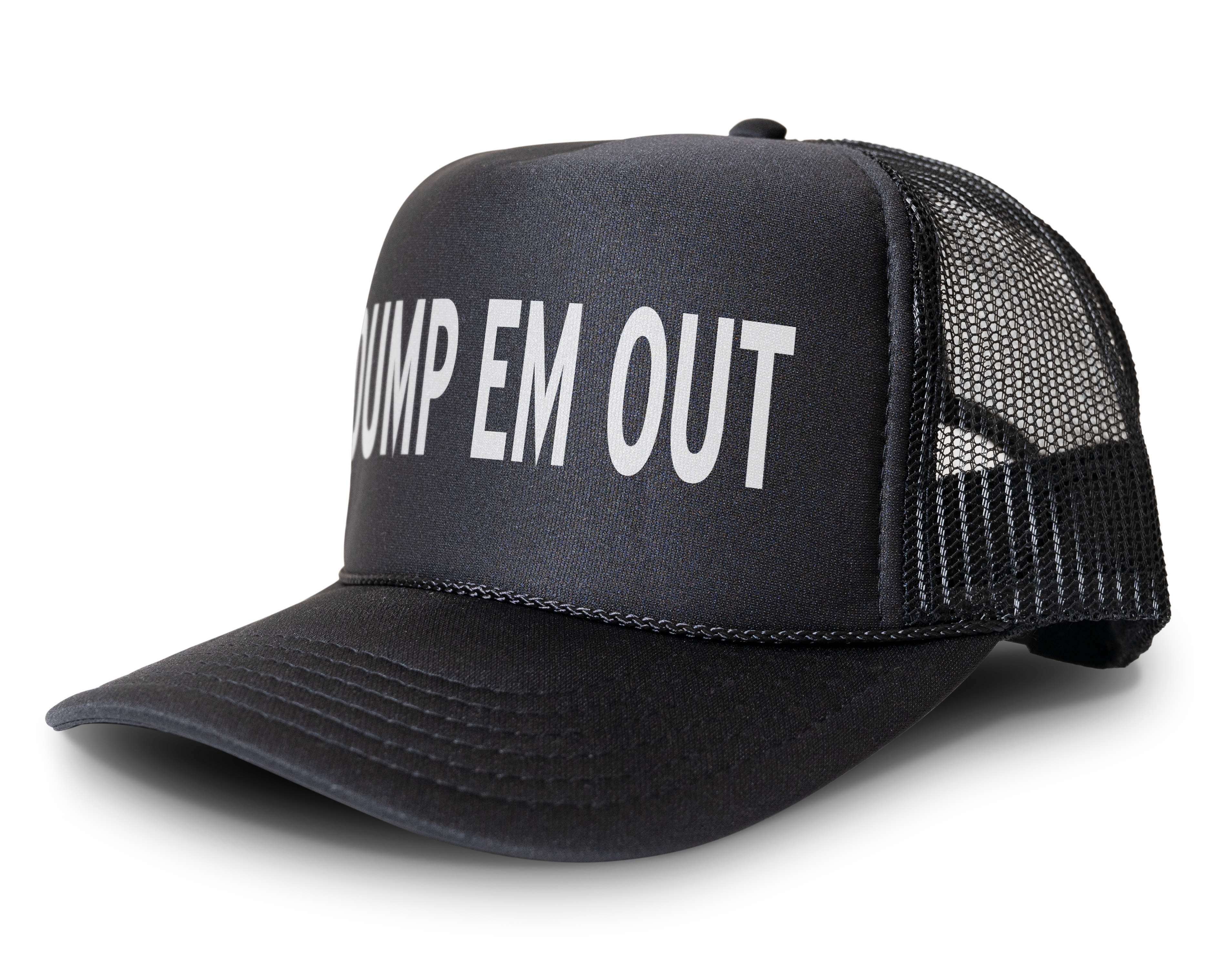 Dump Em Out Funny Party Snapback Mesh Trucker Hat