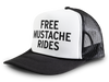 Free Mustache Rides Funny Party Snapback Mesh Trucker Hat