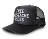 Free Mustache Rides Funny Party Snapback Mesh Trucker Hat