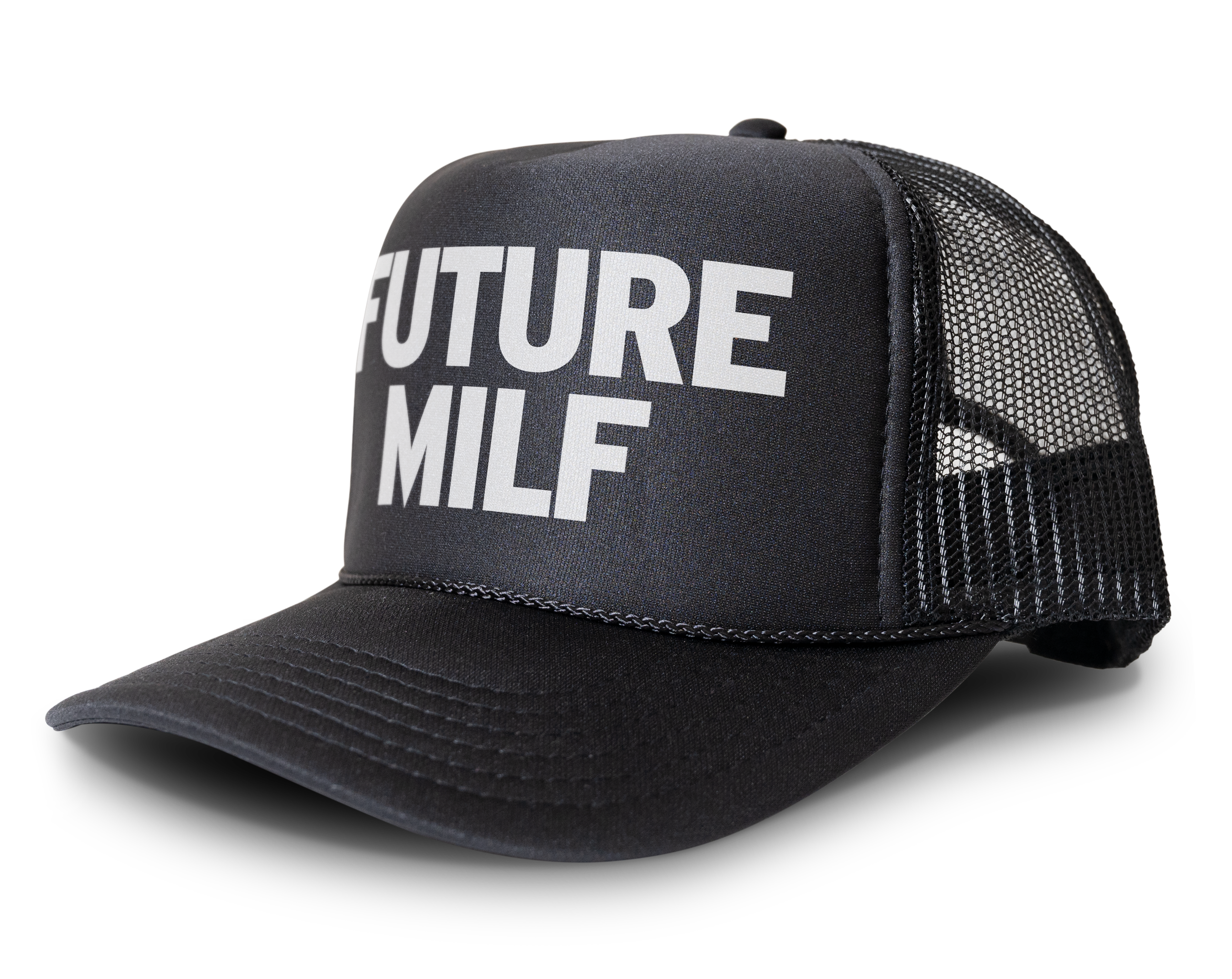 Future MILF Funny Hat Party Snapback Mesh Trucker Hat