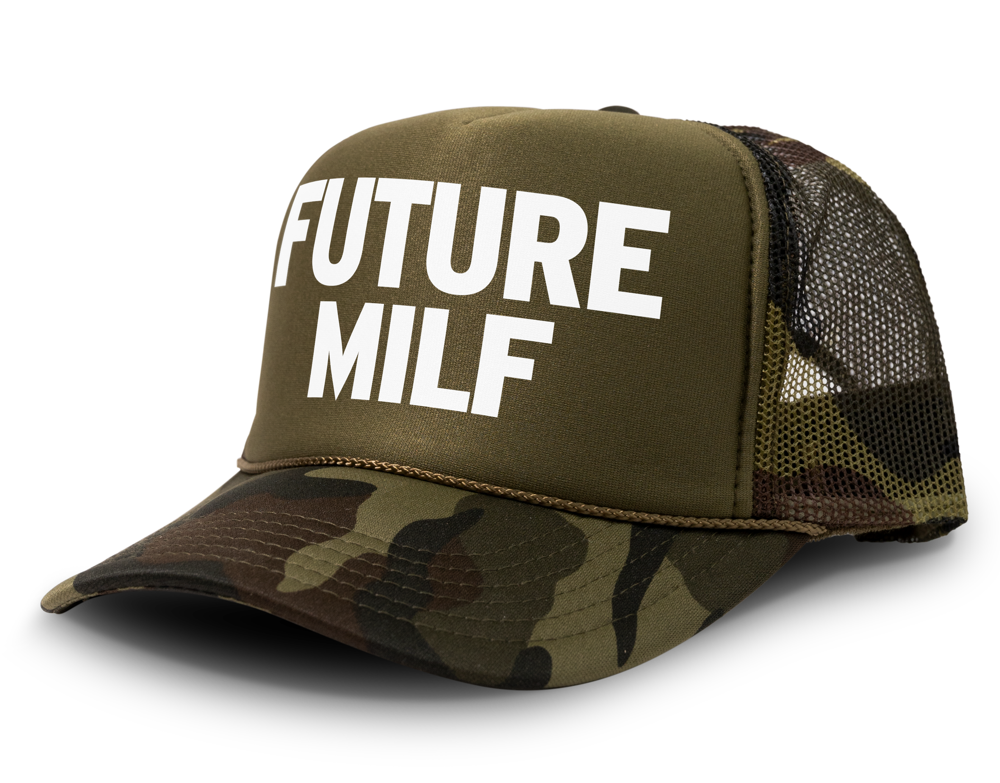 Future MILF Funny Hat Party Snapback Mesh Trucker Hat