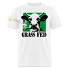 Grass Fed Funny Stoner Cow Unisex Classic T-Shirt - white