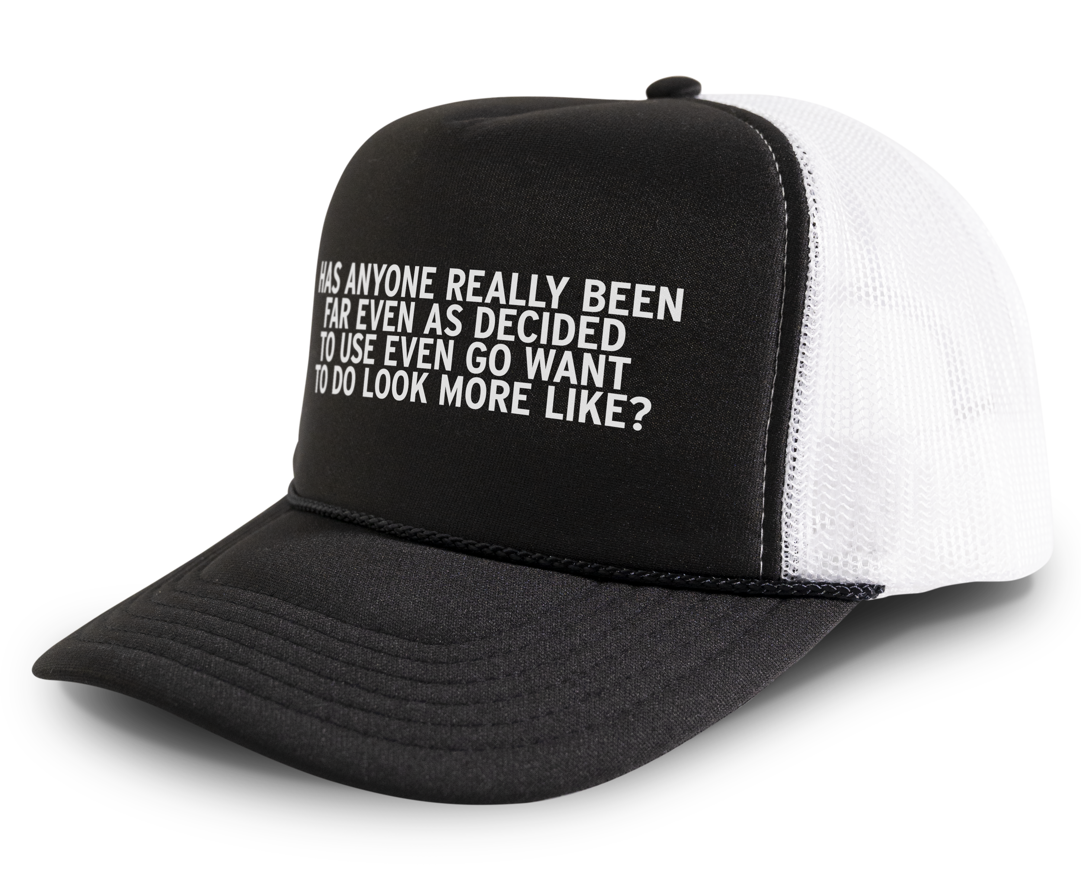 Has Anyone Really Been Far Even Funny Meme Snapback Mesh Trucker Hat