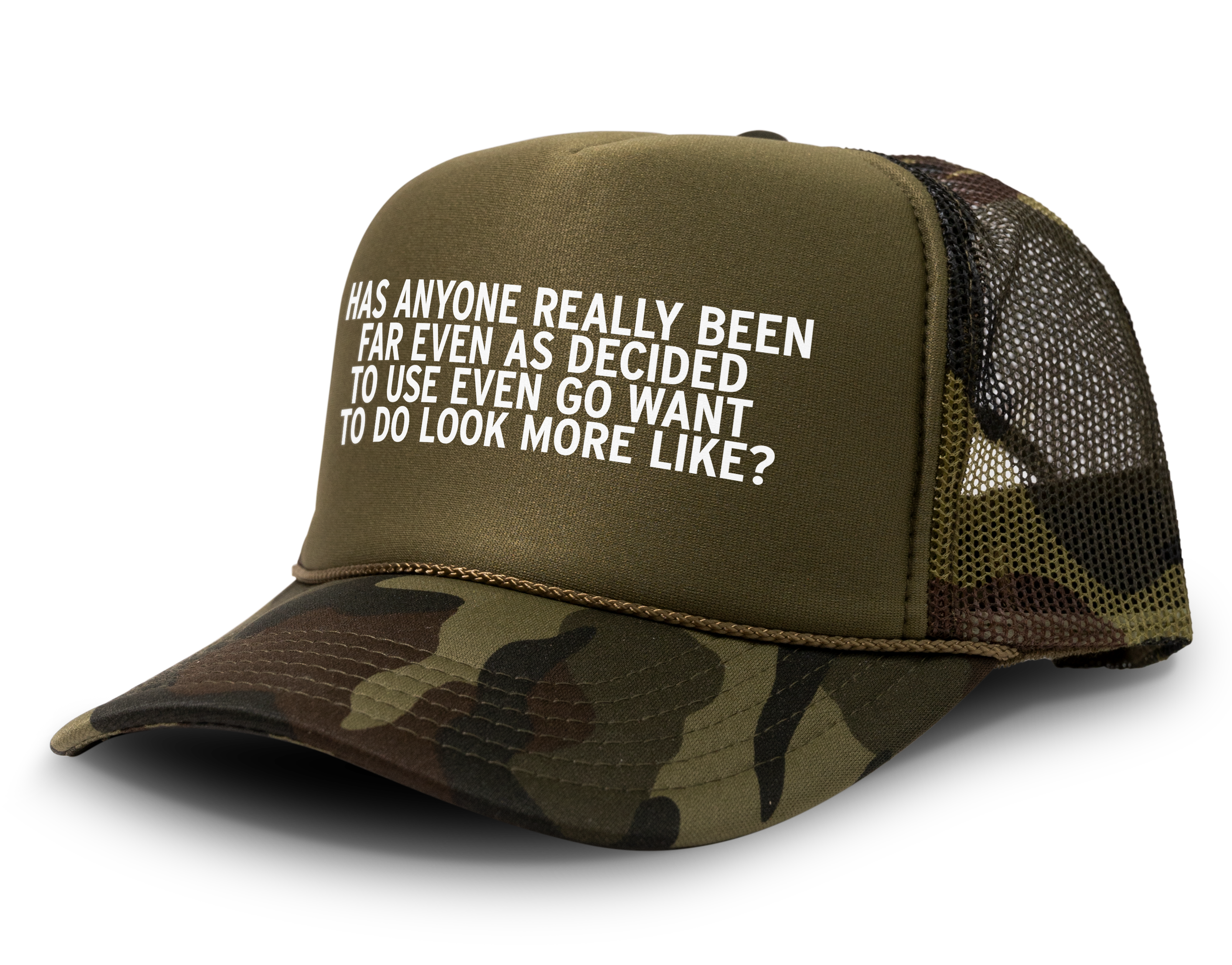 Has Anyone Really Been Far Even Funny Meme Snapback Mesh Trucker Hat