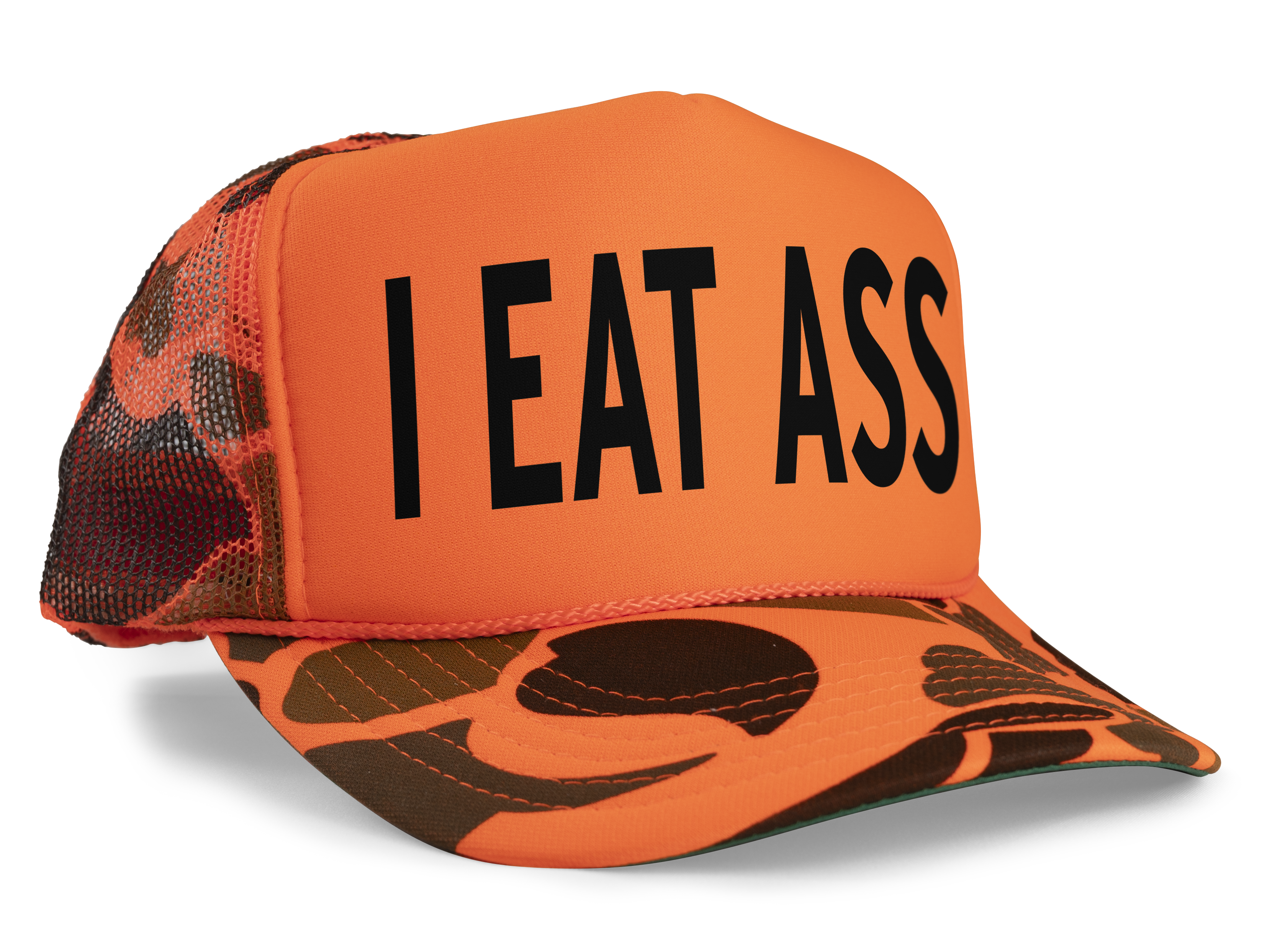 I Eat Ass Funny Party Snapback Mesh Trucker Hat