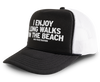 I Enjoy Long Walks on the Beach and Penetration Funny Party Snapback Mesh Trucker Hat