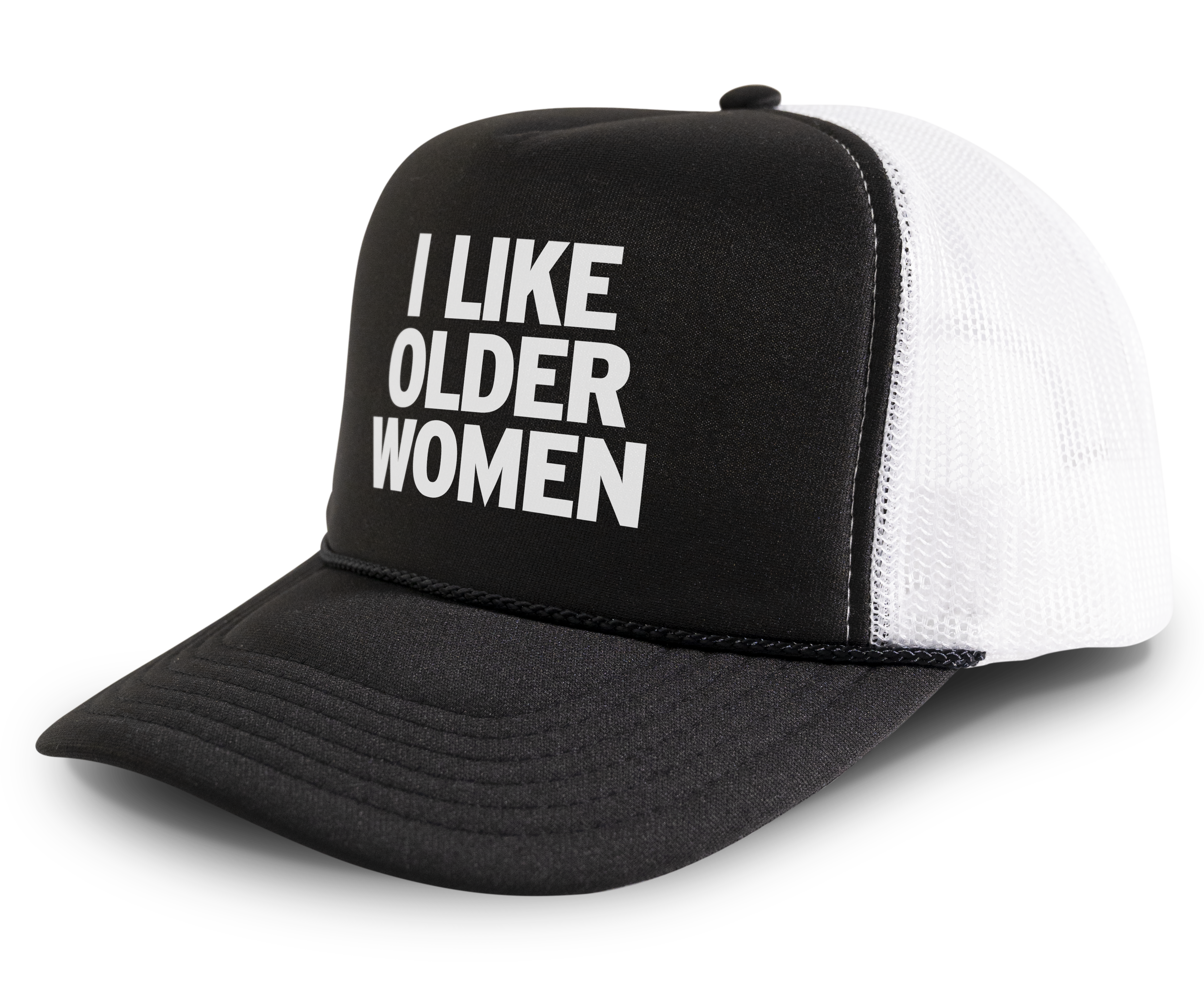 I Like Older Women Funny Party Snapback Mesh Trucker Hat