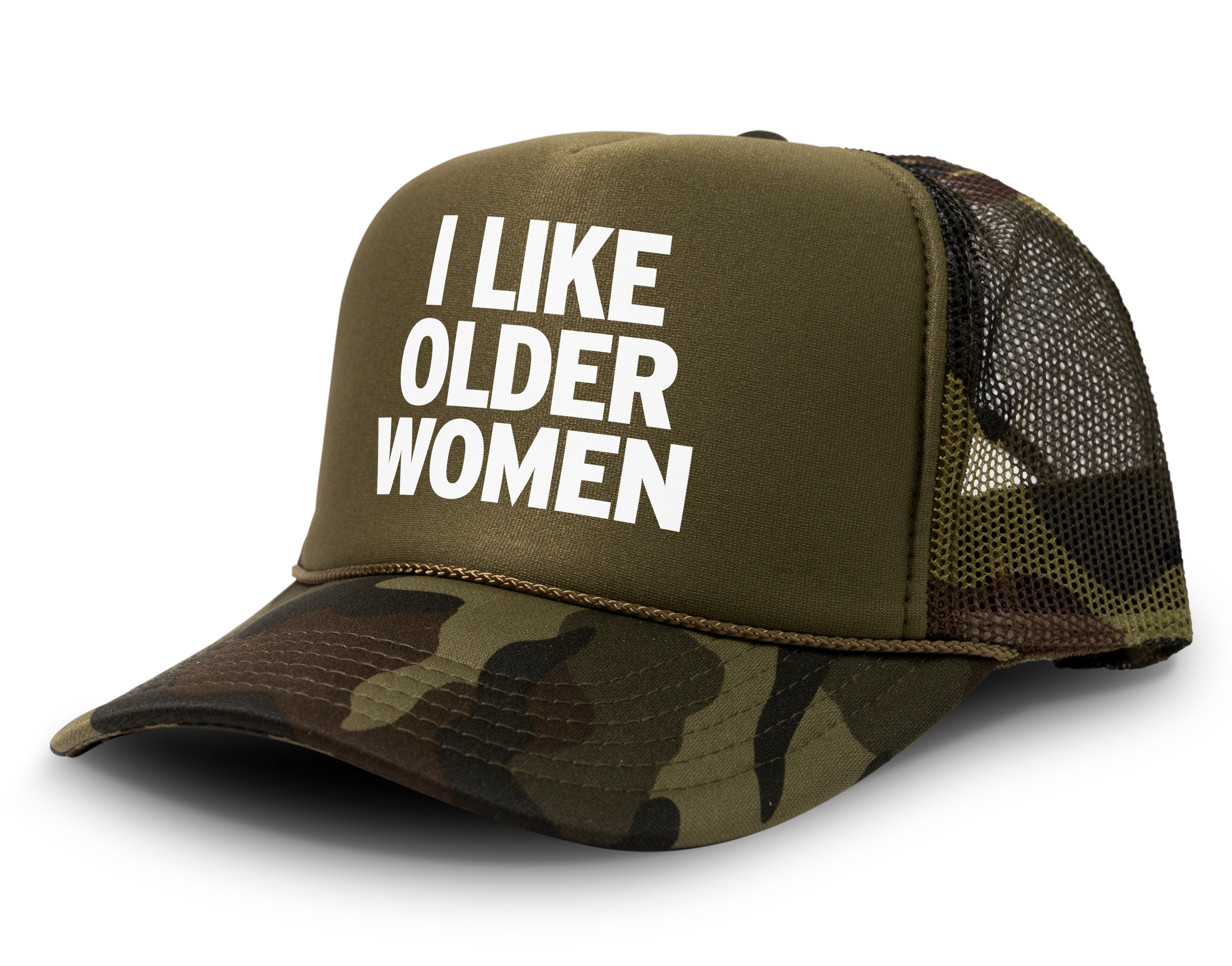 I Like Older Women Funny Party Snapback Mesh Trucker Hat