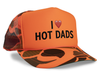 I Love Hot Dads Heart Funny Party Snapback Mesh Trucker Hat