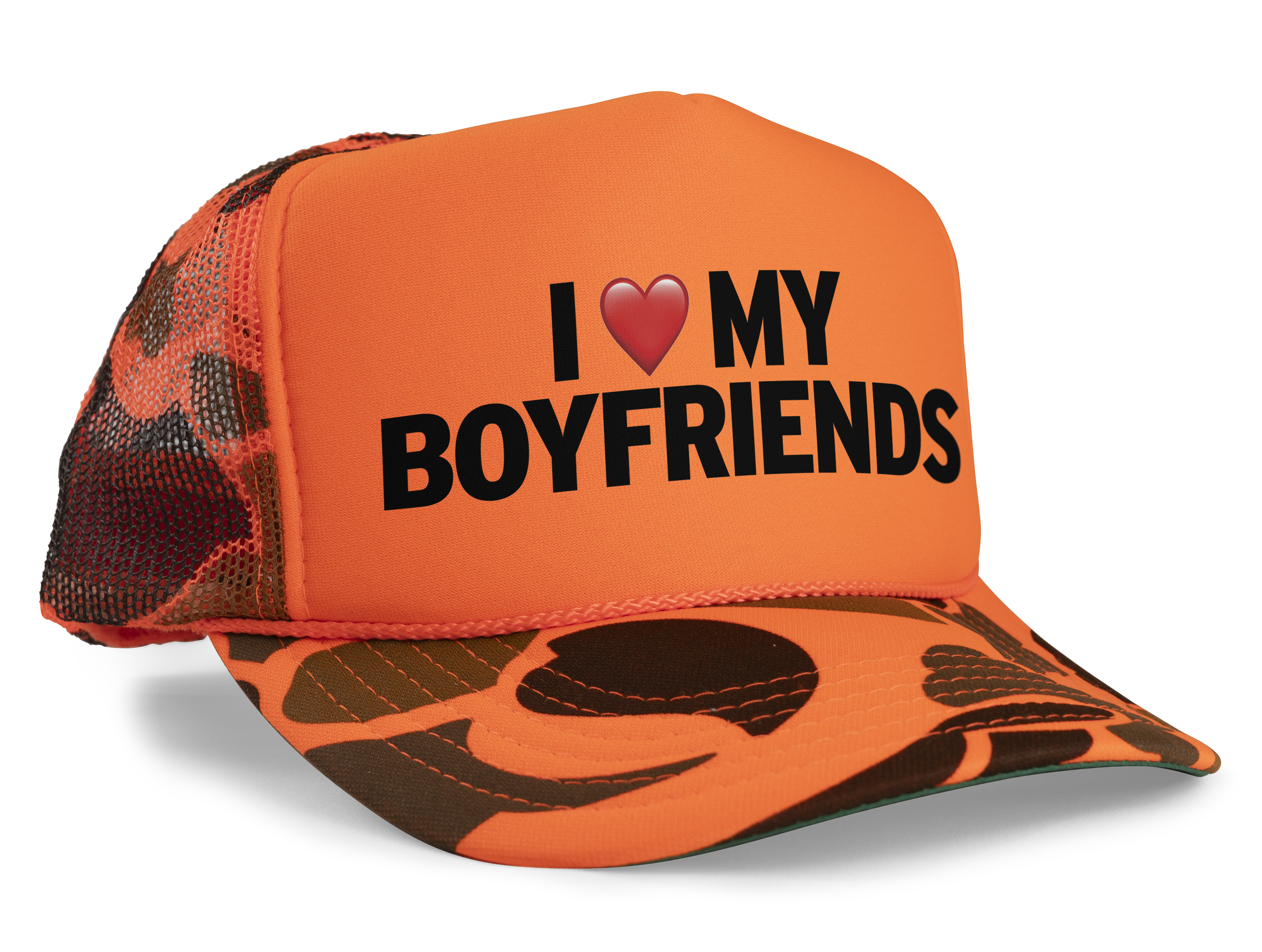 I Love My Boyfriends Funny Party Snapback Mesh Trucker Hat